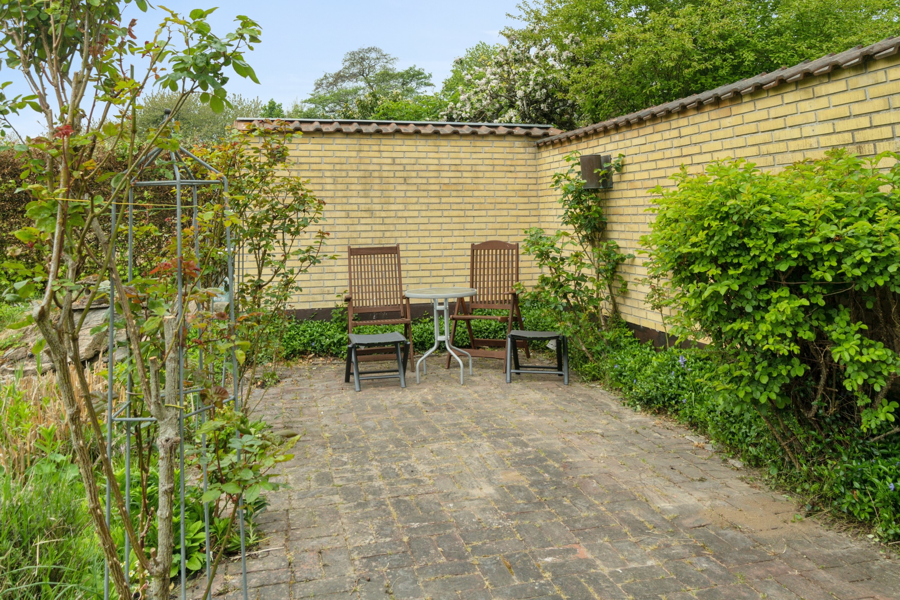 Fremhævet terrasse billede i fuldskærmstilstand. Billede af Æblehegnet 1, 8320 Mårslet