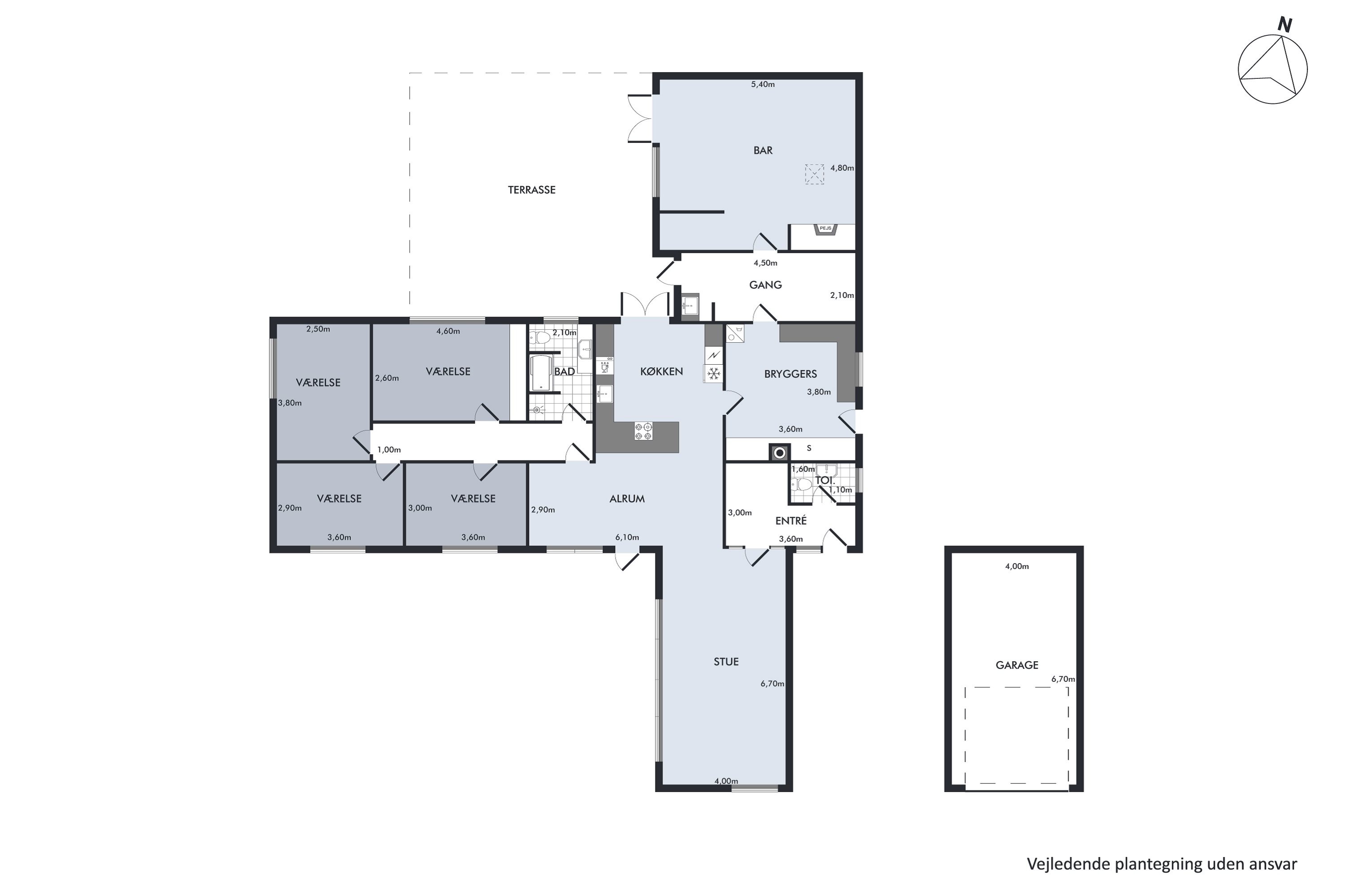 Plantegninger billede af Granvej 5, Harridslev, 8930 Randers NØ