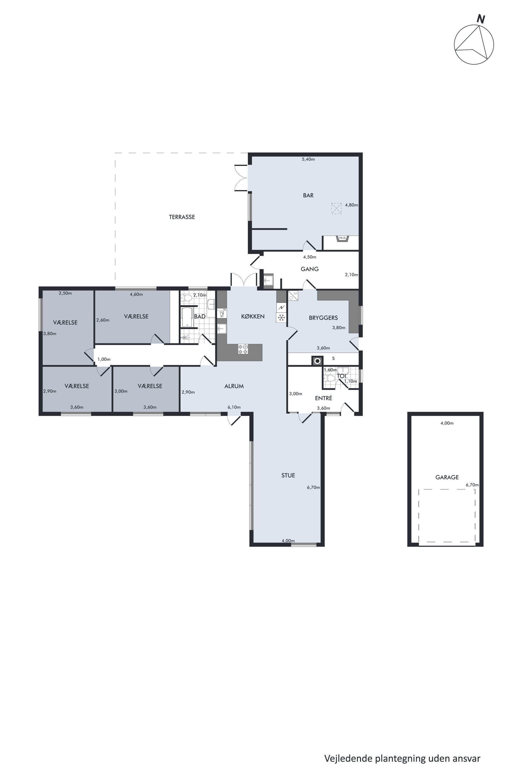 Plantegninger billede af Granvej 5, Harridslev, 8930 Randers NØ