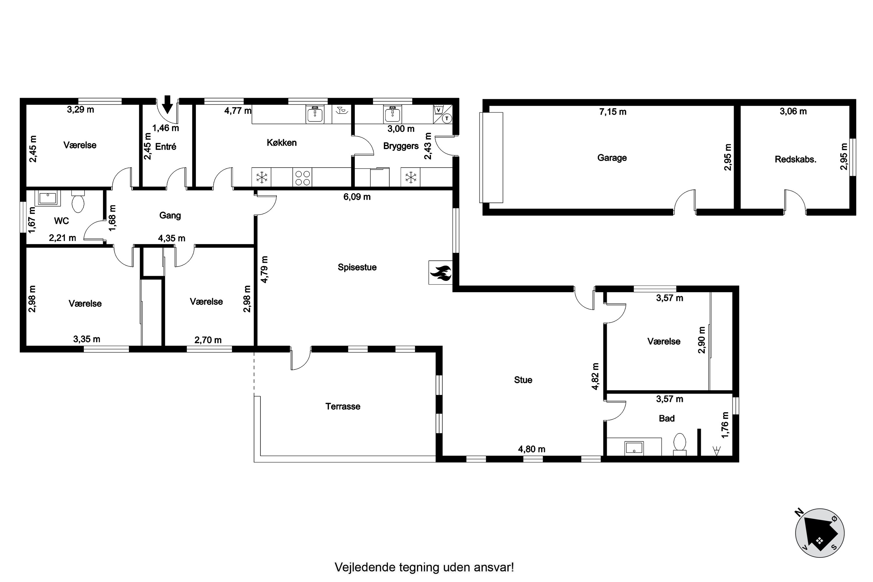 Plantegninger billede af Havørnens Vænge 5, 9700 Brønderslev