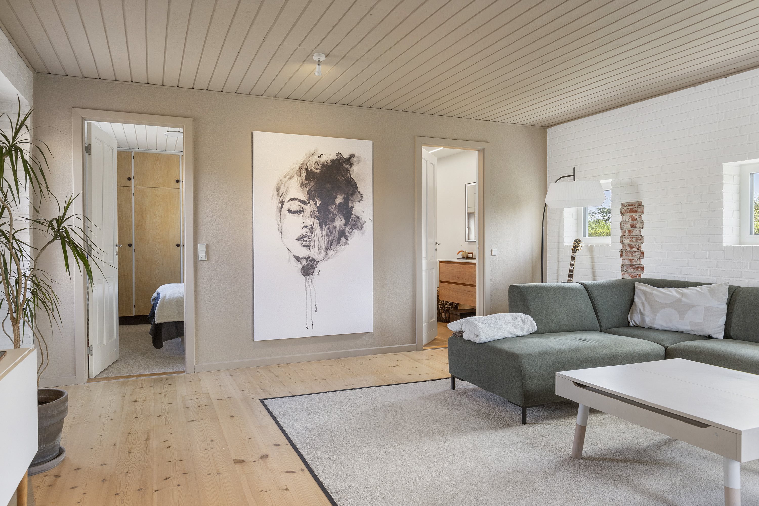 Fremhævet stue billede i fuldskærmstilstand. Billede af Havørnens Vænge 5, 9700 Brønderslev