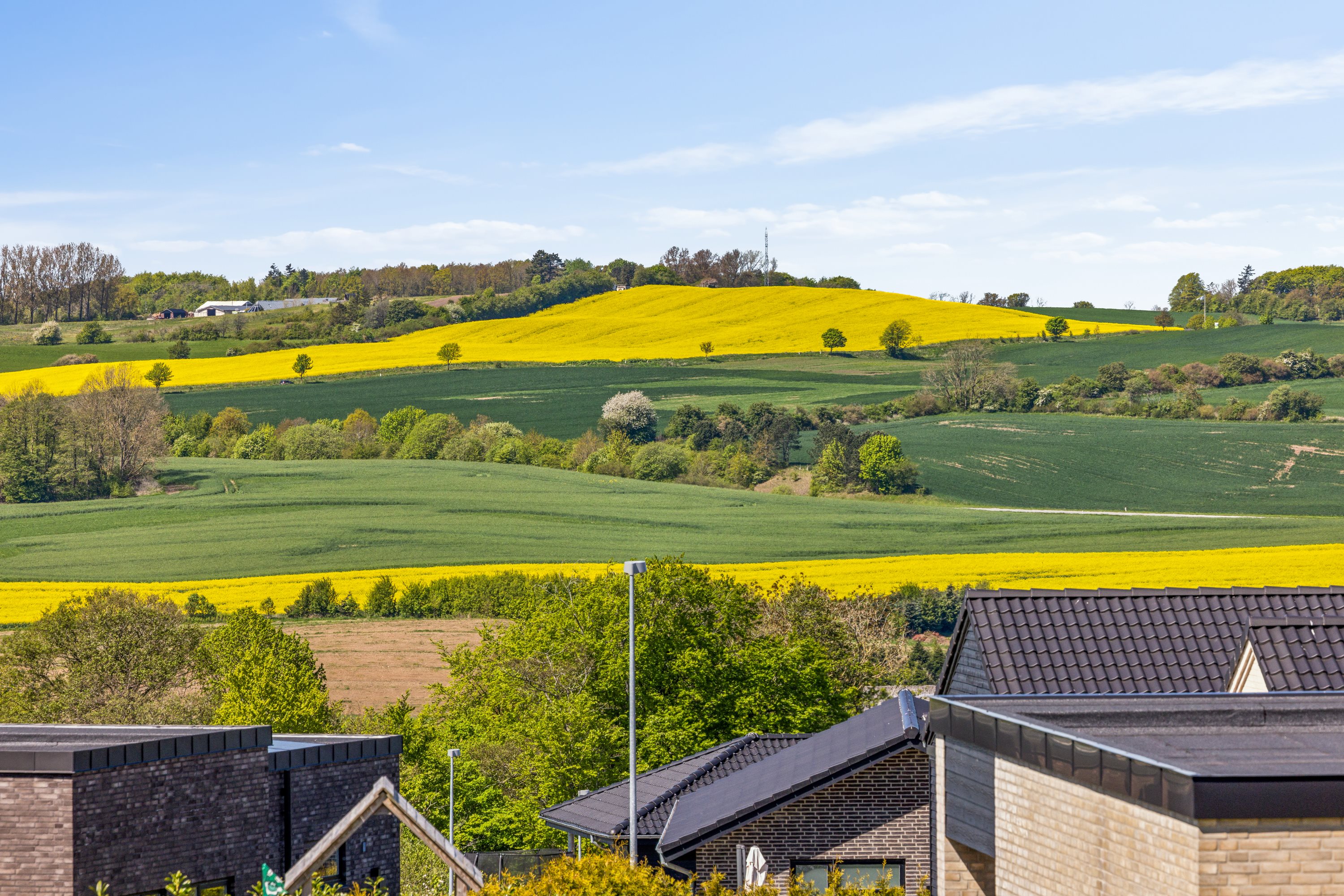 Fremhævet luftfoto billede i fuldskærmstilstand. Billede af Kappelgårdparken 3, 8410 Rønde