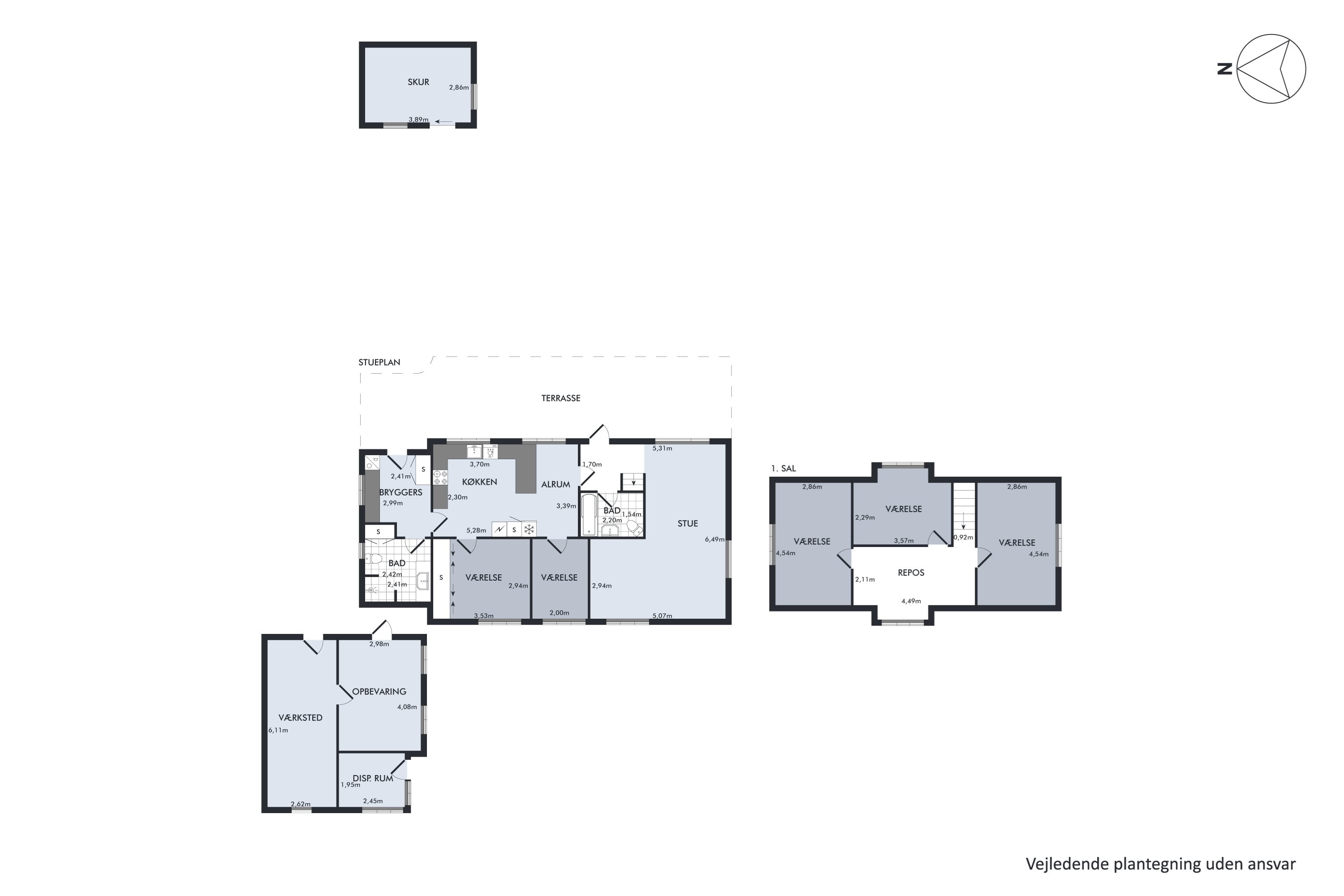 Plantegninger billede af Mosevej 2, 8860 Ulstrup