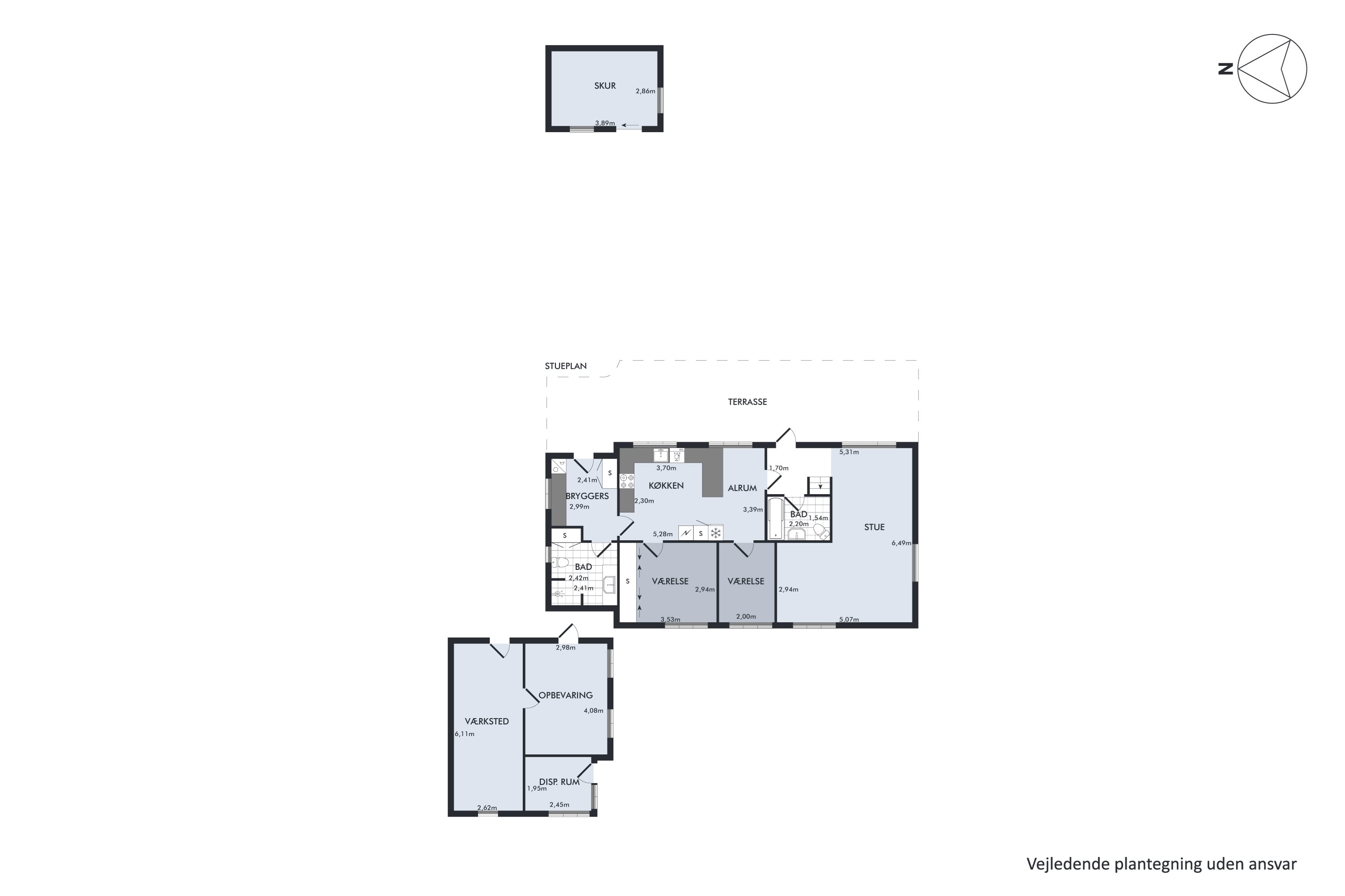 Plantegninger billede af Mosevej 2, 8860 Ulstrup