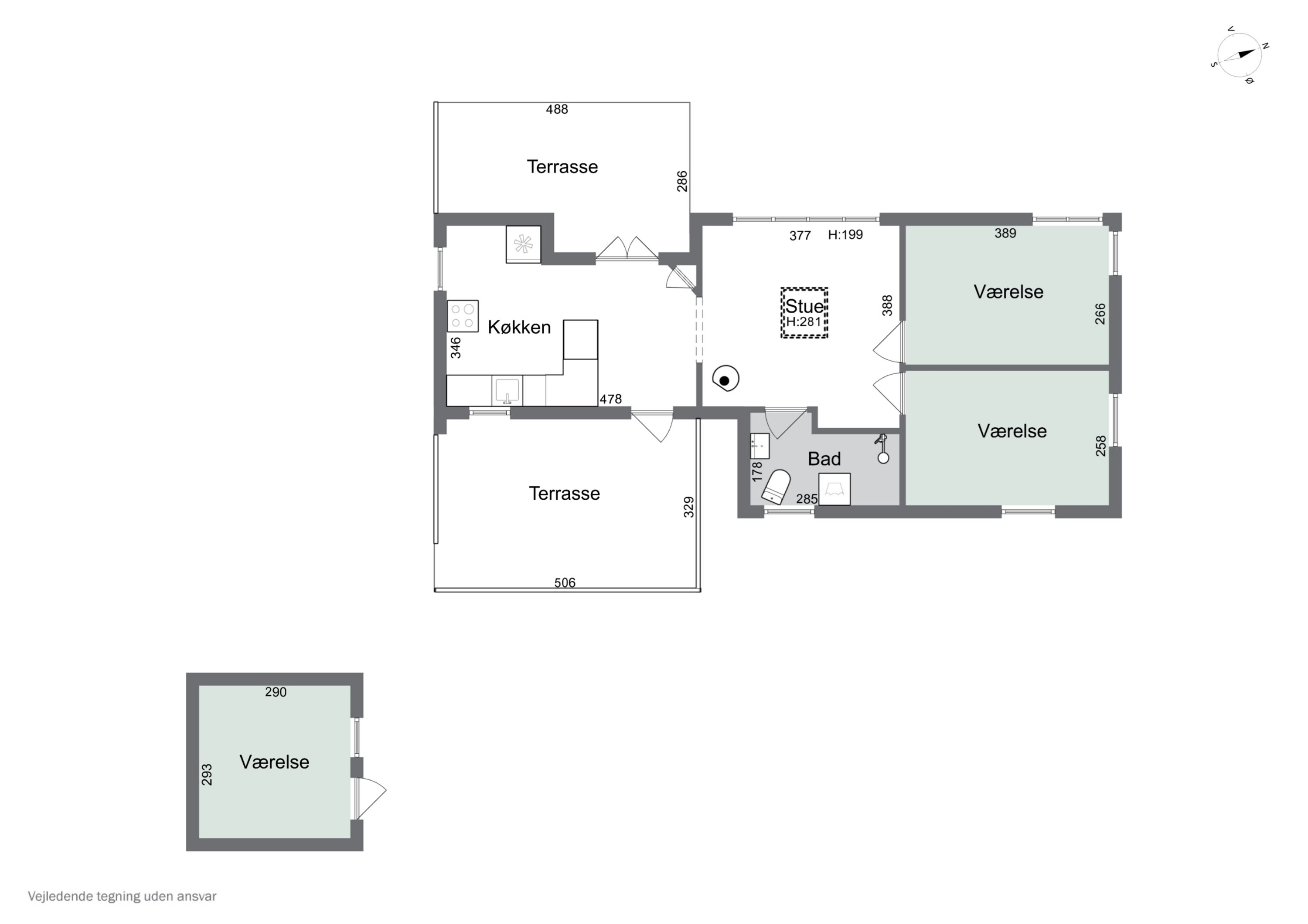 Plantegninger billede af Rønnebærvej 4A, 4500 Nykøbing Sj