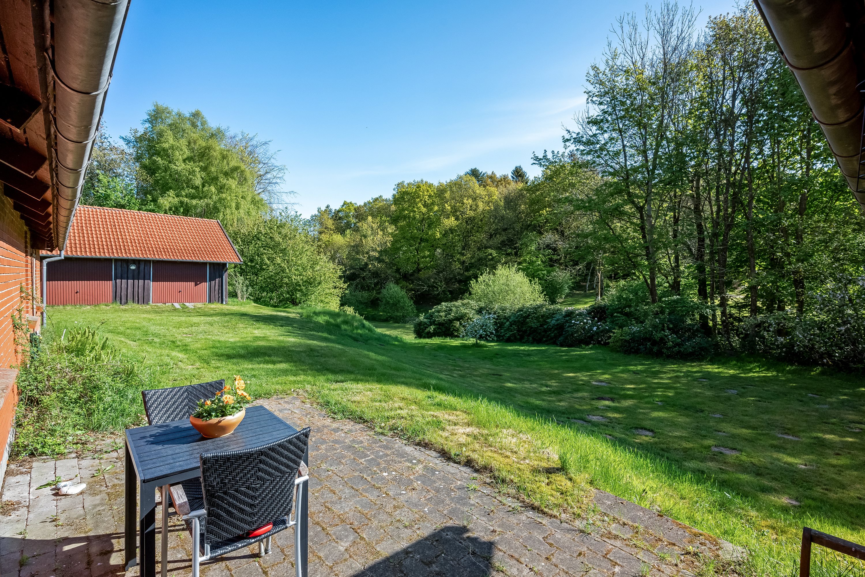 Fremhævet terrasse billede i fuldskærmstilstand. Billede af Trabjergvej 1, 7500 Holstebro