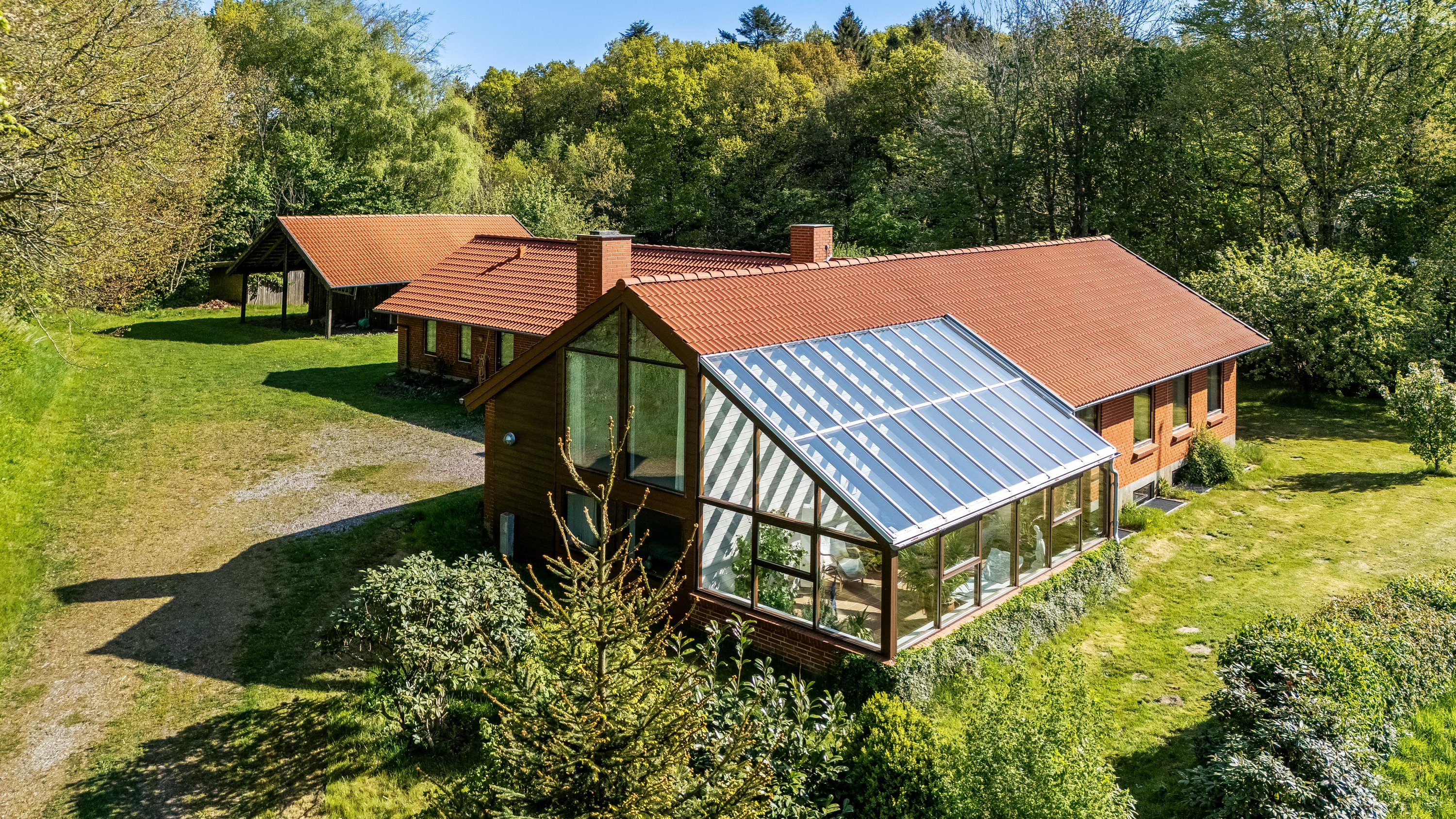 Fremhævet luftfoto billede i fuldskærmstilstand. Billede af Trabjergvej 1, 7500 Holstebro