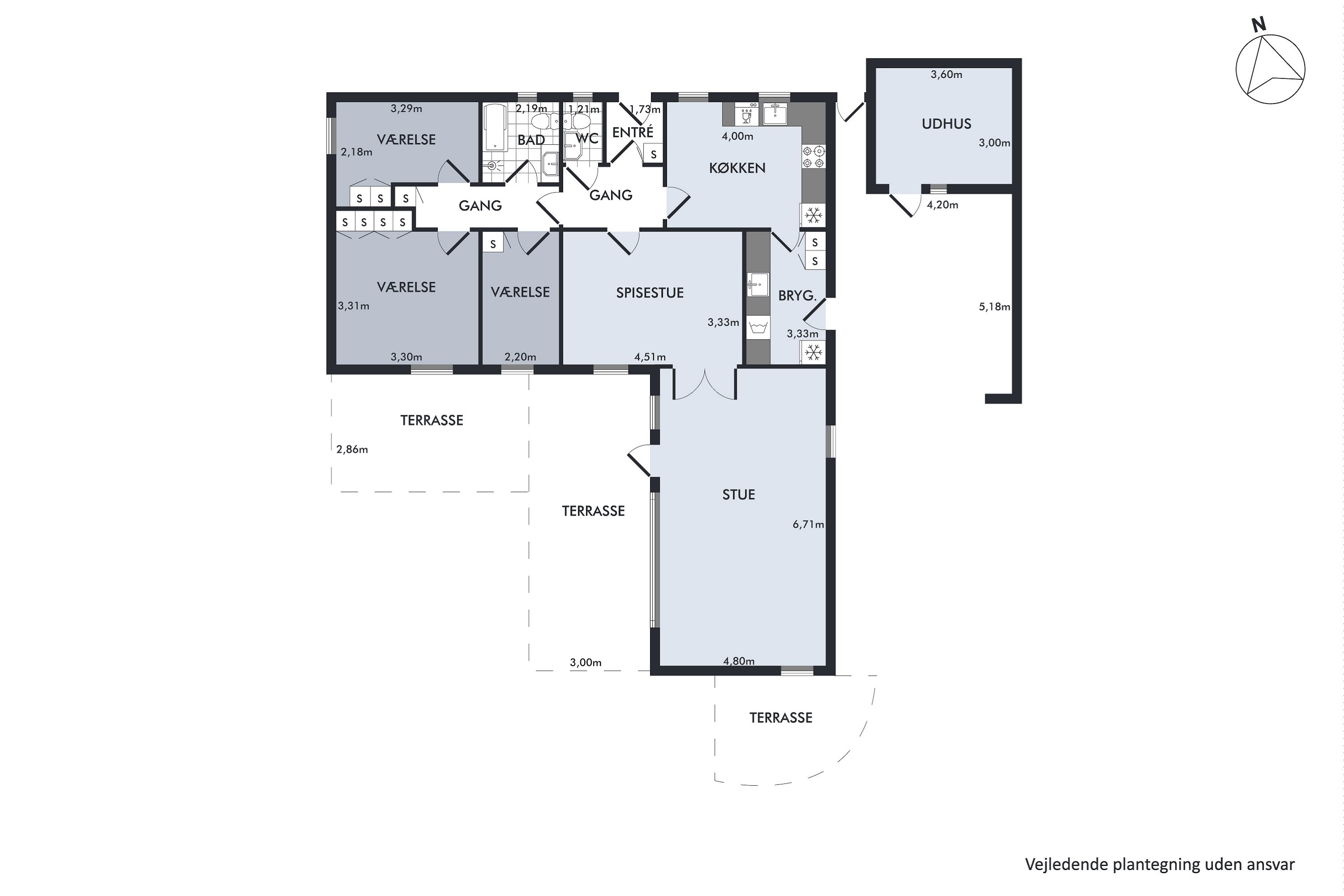 Plantegninger billede af Skippersmindevej 8, 9310 Vodskov