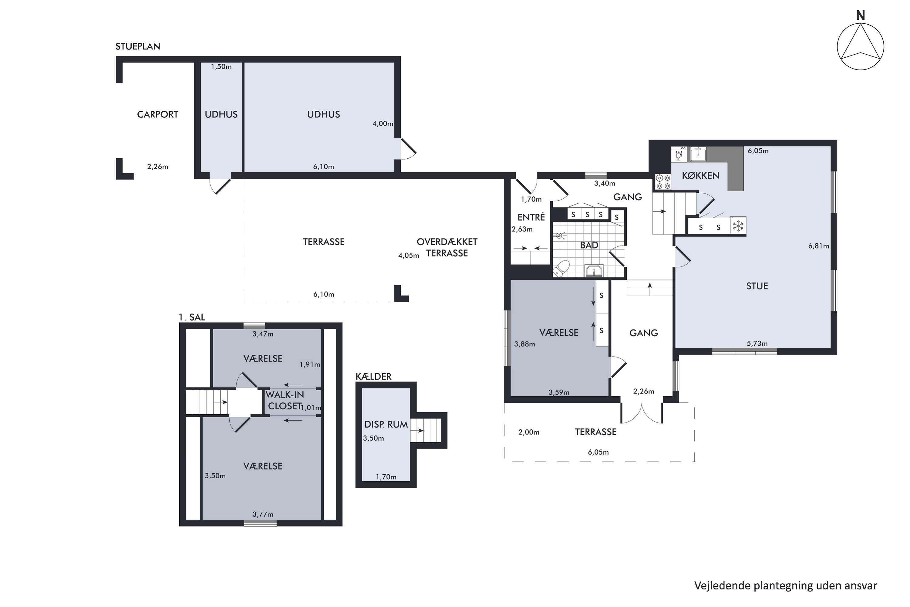 Plantegninger billede af Bakkelyvej 6B, 9380 Vestbjerg