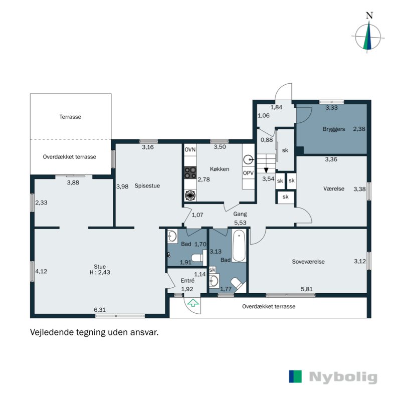 Plantegninger billede af Varnæsvej 137, 6200 Aabenraa