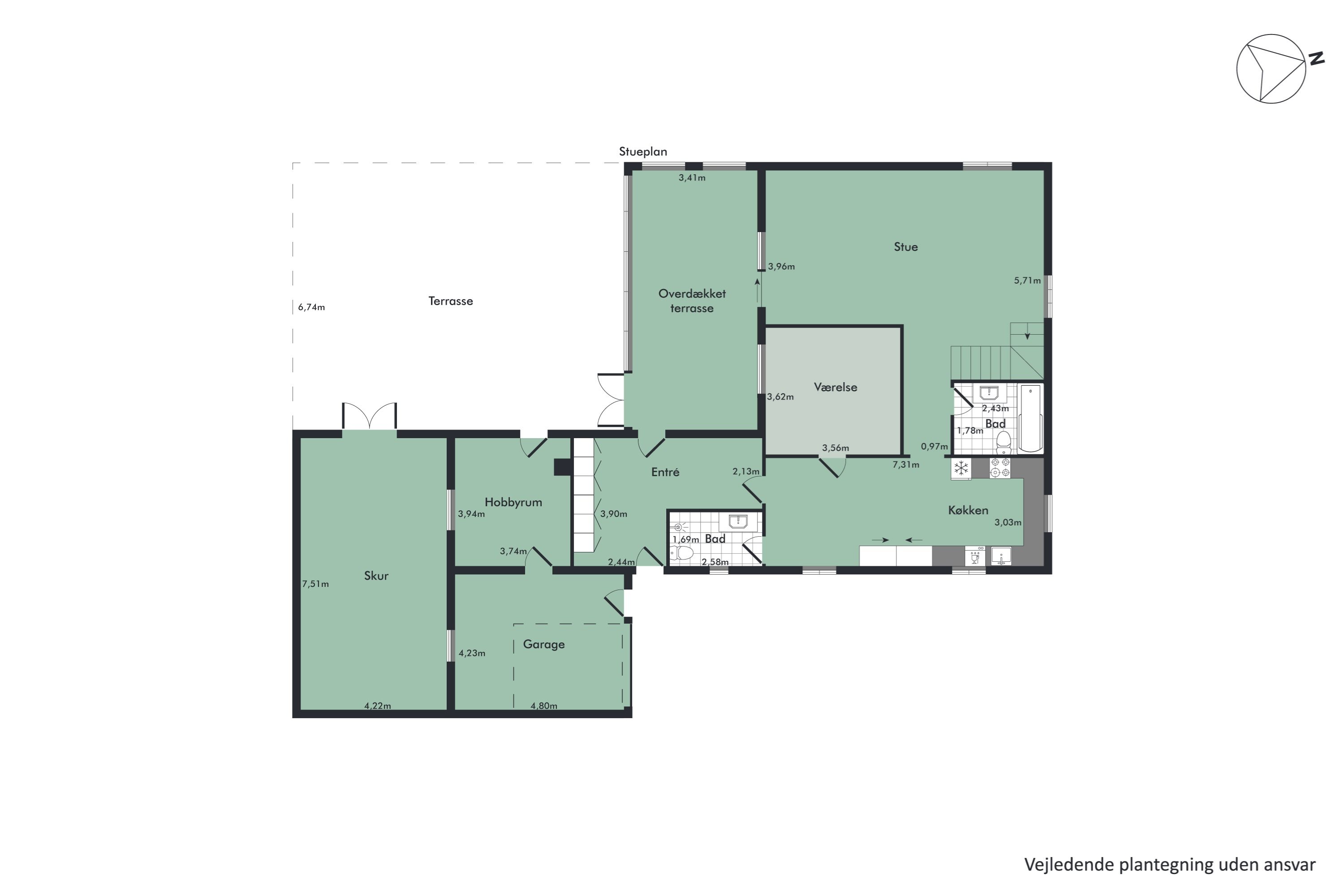 Plantegninger billede af Mælkevejen 16, Rønbjerg, 7800 Skive