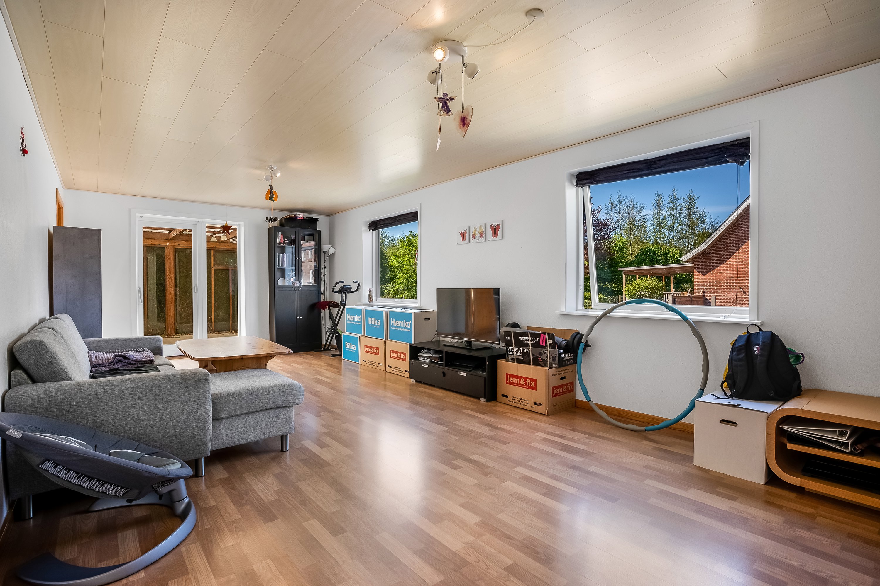 Fremhævet stue billede i fuldskærmstilstand. Billede af Frederiksberg 15, 7660 Bækmarksbro