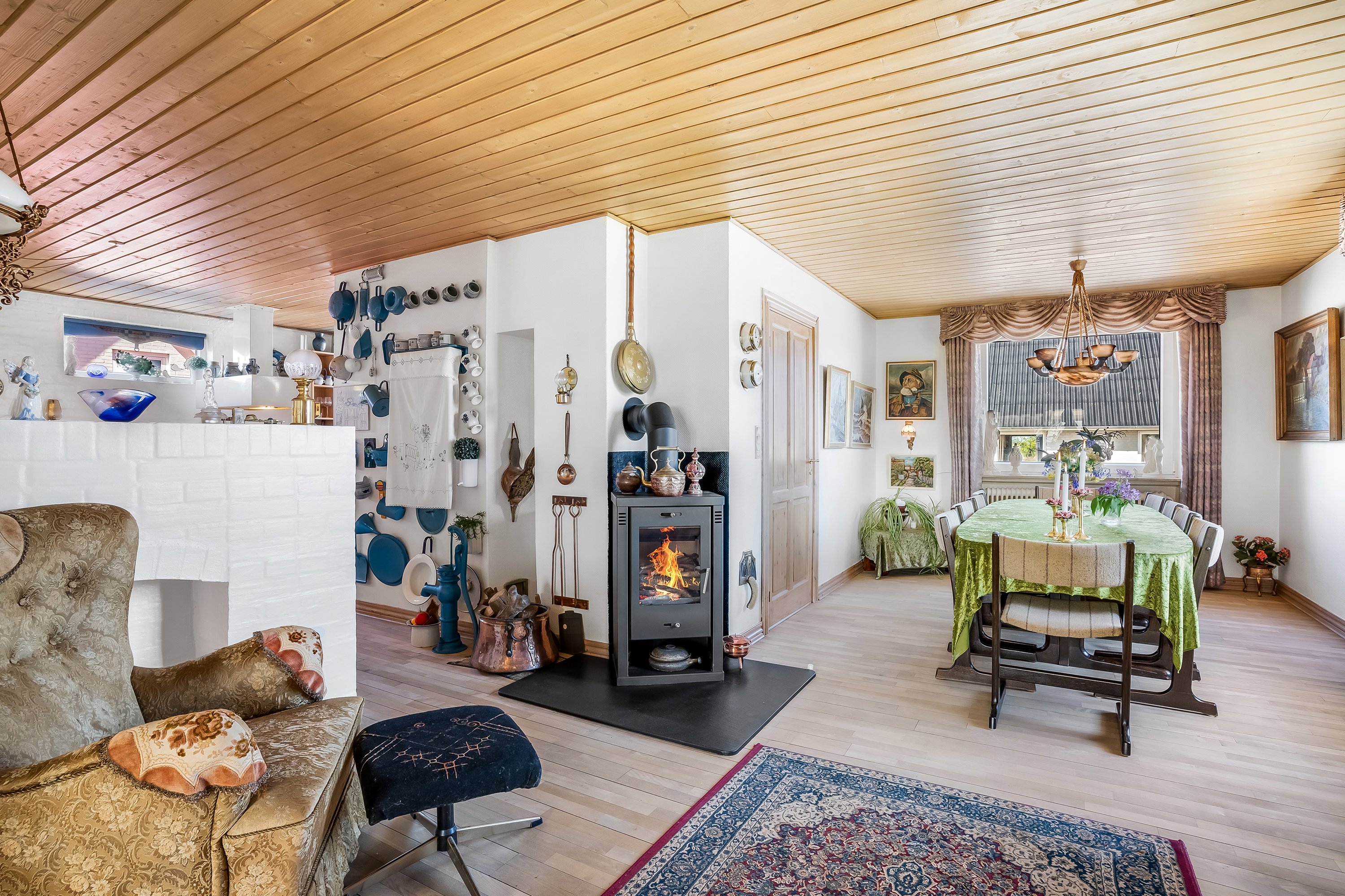 Fremhævet spisestue billede i fuldskærmstilstand. Billede af Hovedgaden 47, Nørre Nissum, 7620 Lemvig