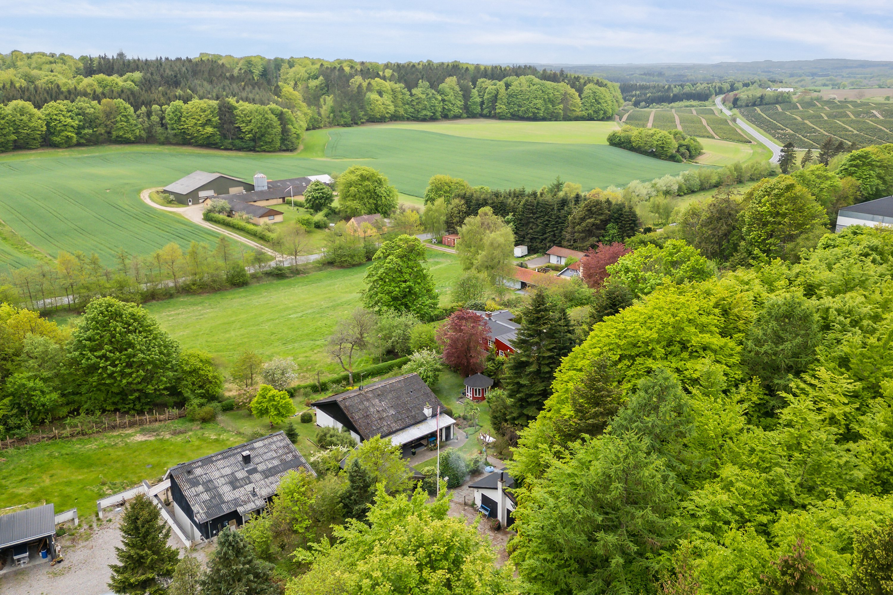 Miniaturebillede 1: luftfoto. Billede af Tønningsletvej 7, 8680 Ry