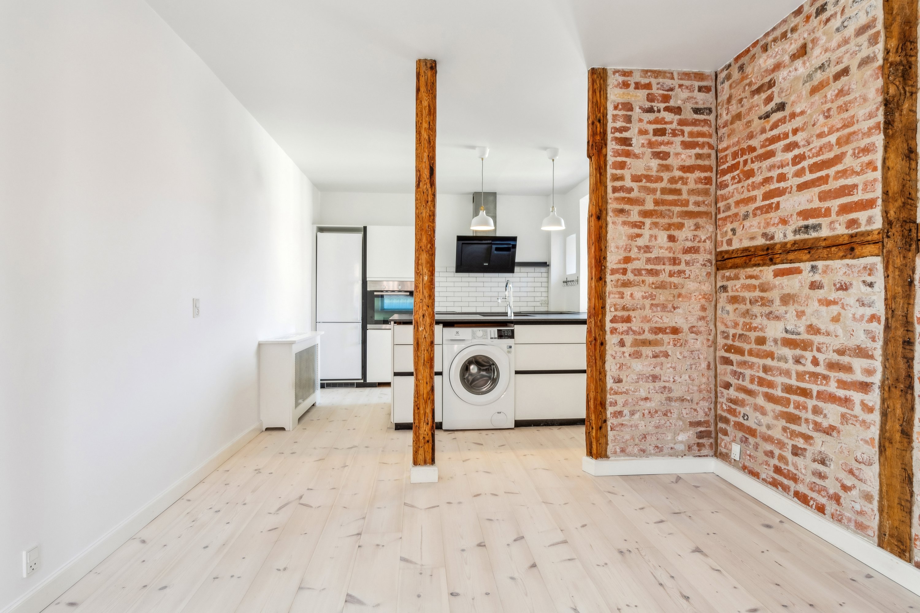 Fremhævet køkken/alrum billede i fuldskærmstilstand. Billede af Strandgade 45A, 1. tv., 3000 Helsingør