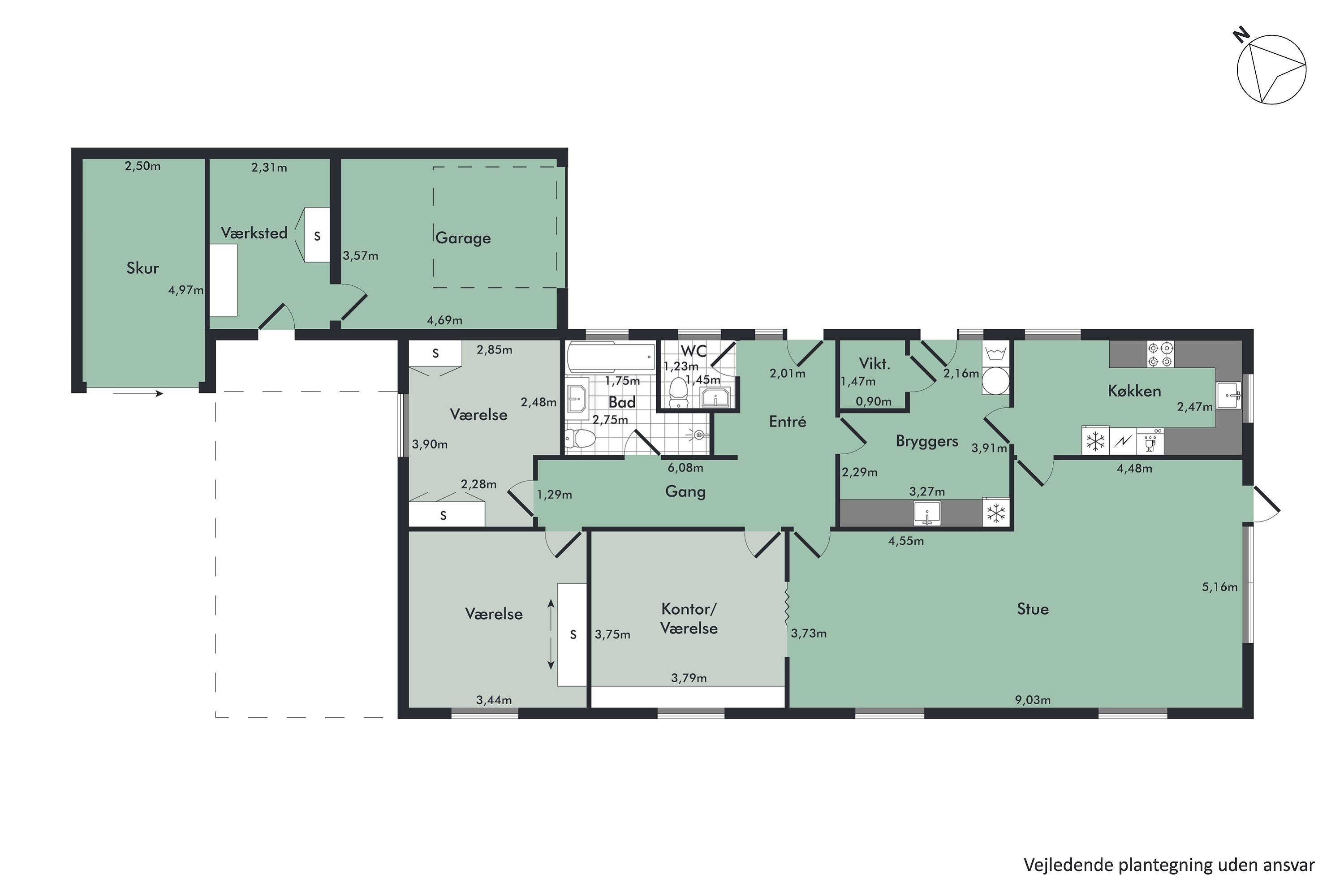 Plantegninger billede af Koldbækgade 5, 9560 Hadsund
