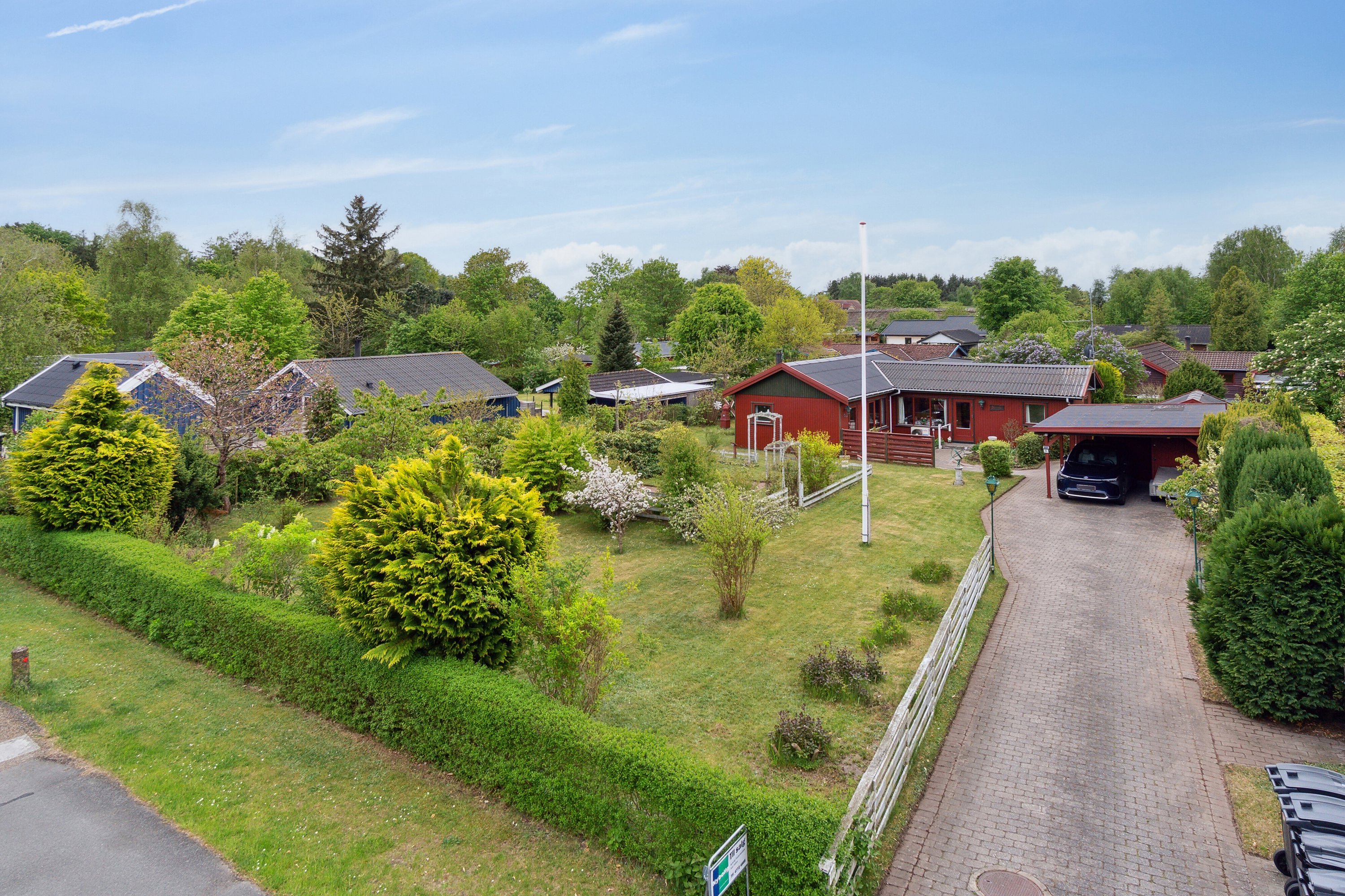 Fremhævet set fra vejen billede i fuldskærmstilstand. Billede af Olaf Poulsensvej 5, Evetofte, 3370 Melby