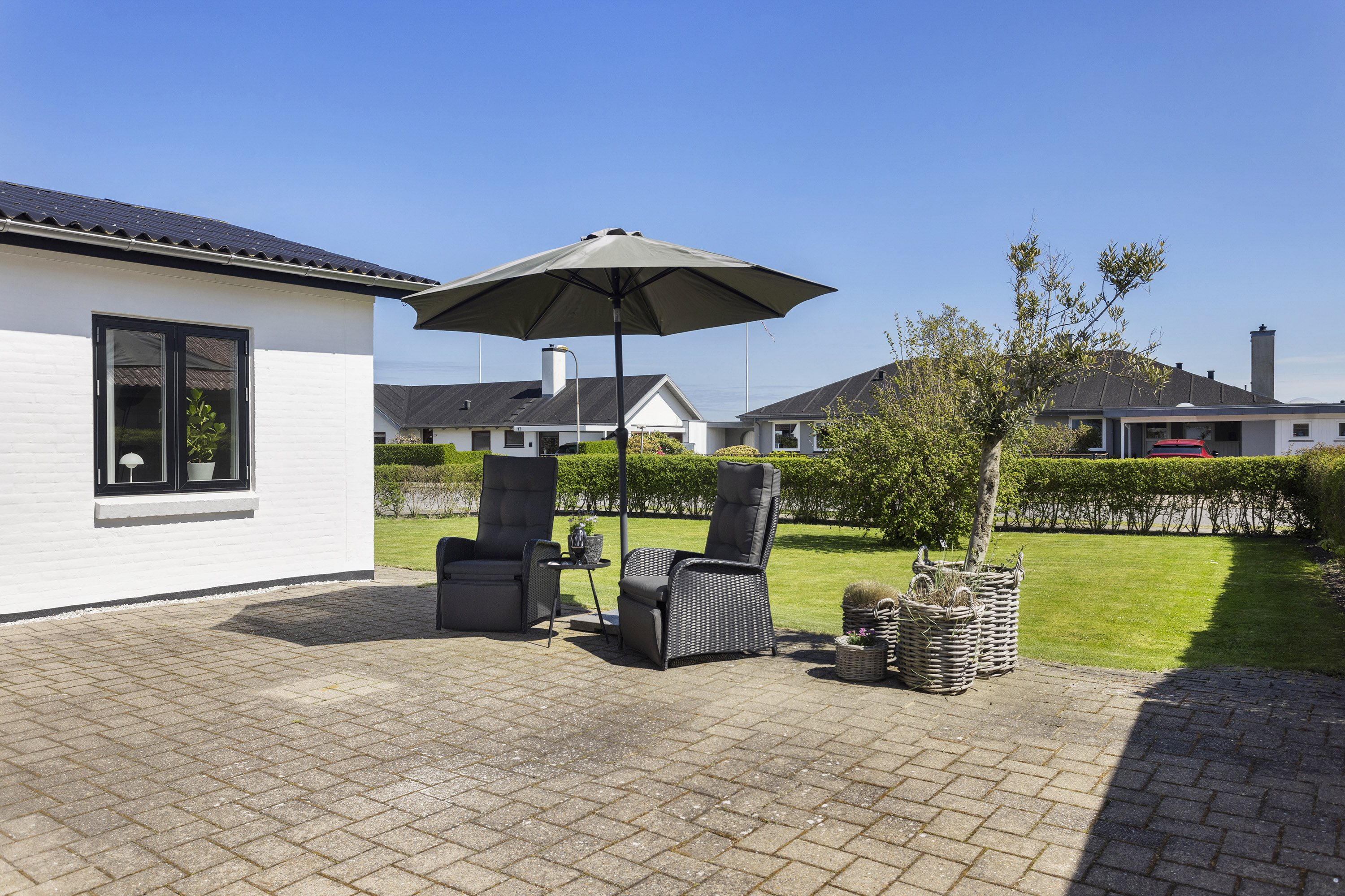 Fremhævet terrasse billede i fuldskærmstilstand. Billede af Gustav Wieds Vej 1, 9900 Frederikshavn