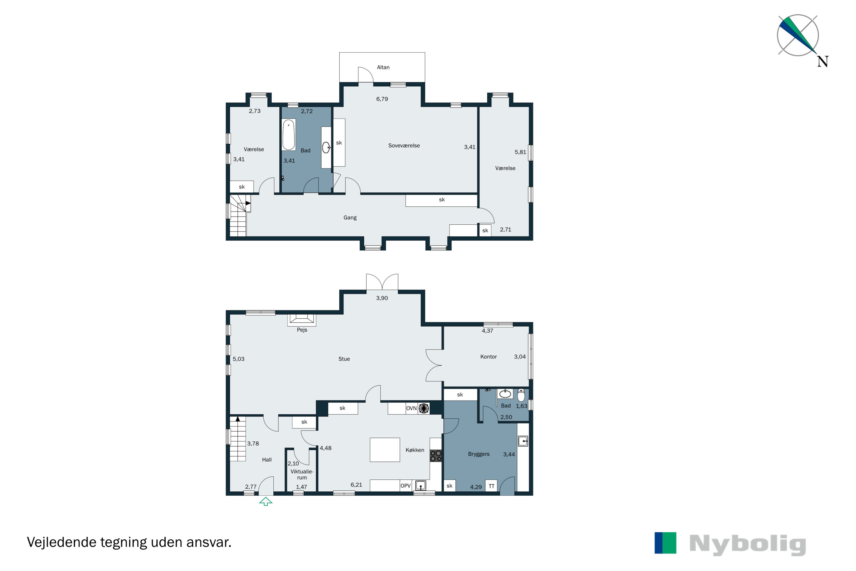 Plantegninger billede af Bjerrevej 357, Bjerre, 8783 Hornsyld