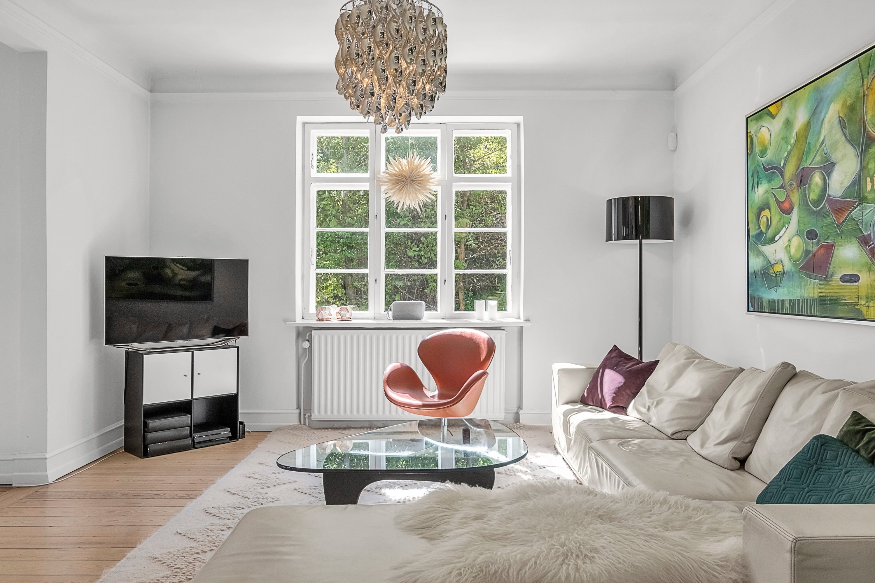 Fremhævet stue billede i fuldskærmstilstand. Billede af Eugen Warmings Vej 5, 8000 Aarhus C