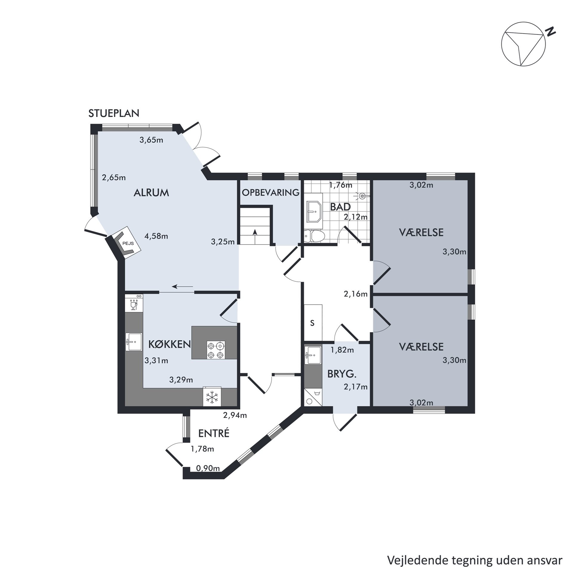 Plantegninger billede af Birkevej 15, 8240 Risskov