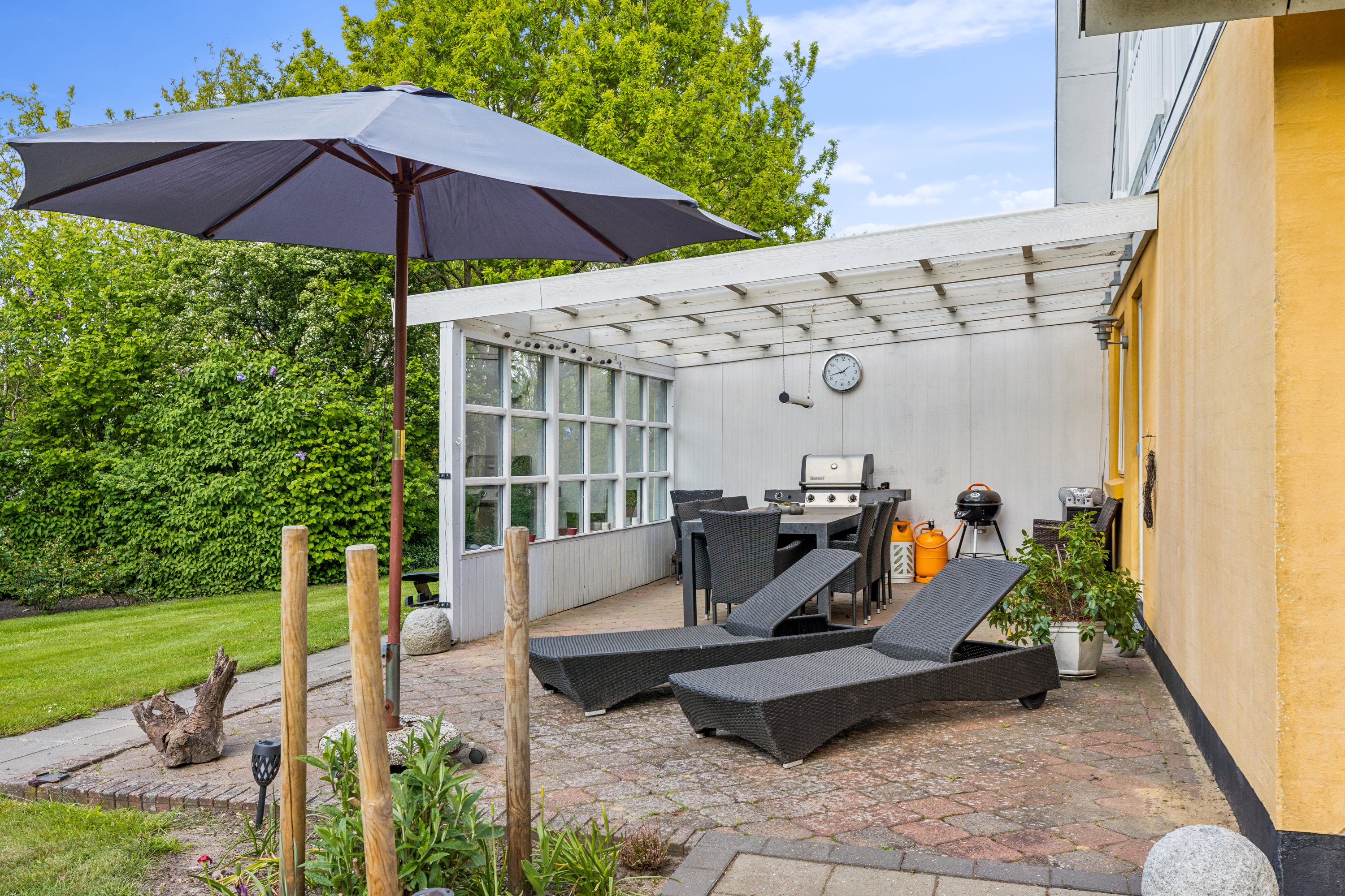 Fremhævet terrasse billede i fuldskærmstilstand. Billede af Ulkjærvej 63, 6771 Gredstedbro