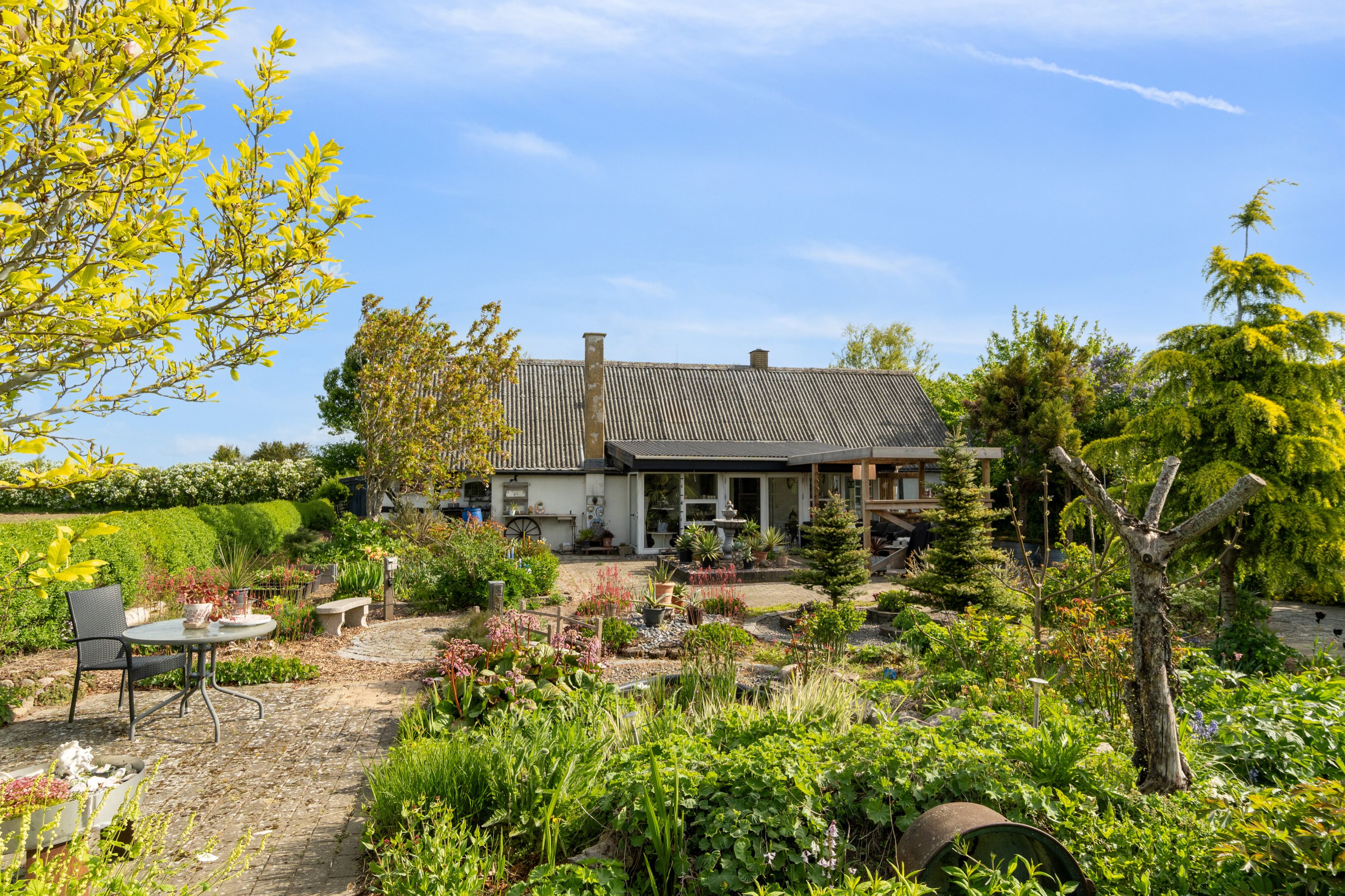 Fremhævet set fra haven billede i fuldskærmstilstand. Billede af Næstved Landevej 10, 4250 Fuglebjerg