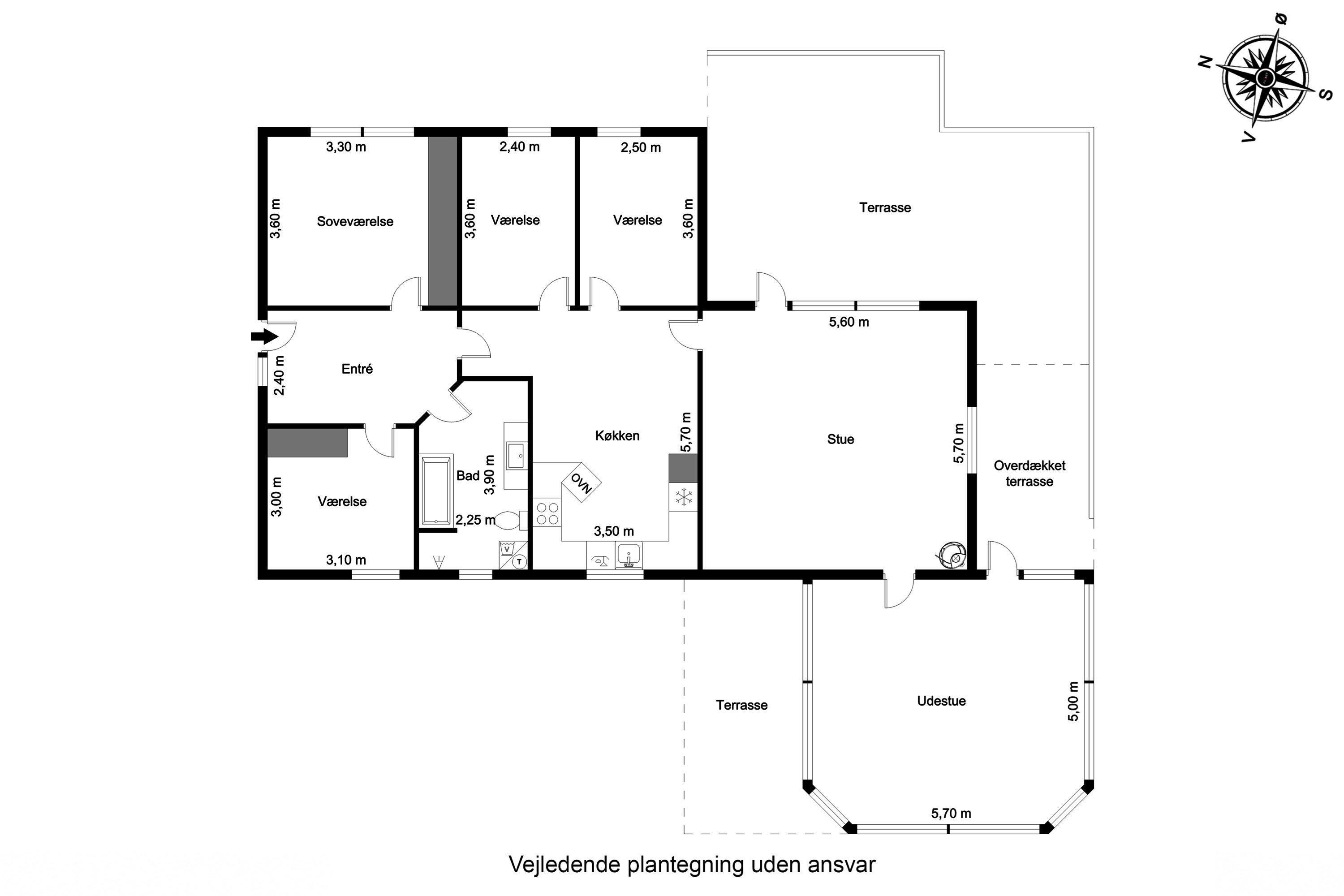 Plantegninger billede af Sydvestvej 2, Humlum, 7600 Struer