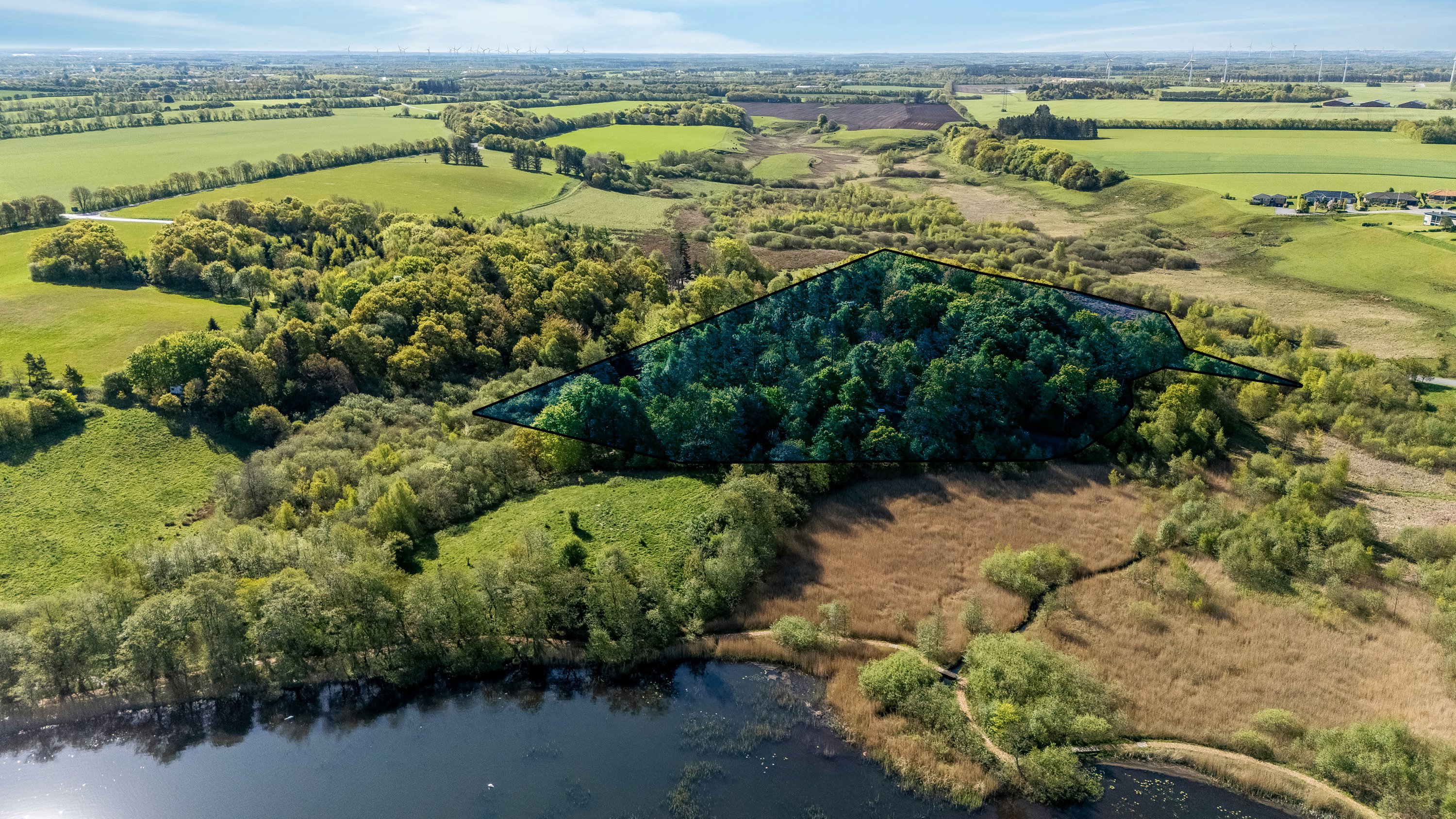 Fremhævet luftfoto billede i fuldskærmstilstand. Billede af Trabjergvej 1, 7500 Holstebro