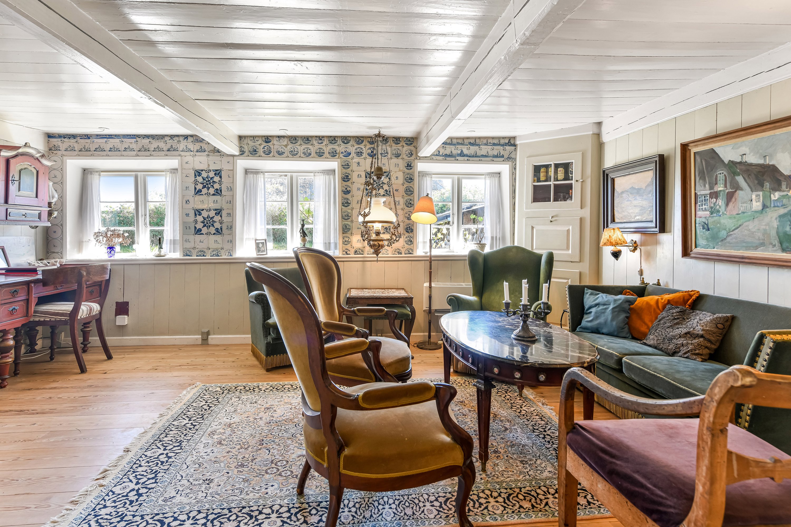 Fremhævet stue billede i fuldskærmstilstand. Billede af Øster Land 9, Sønderho, 6720 Fanø