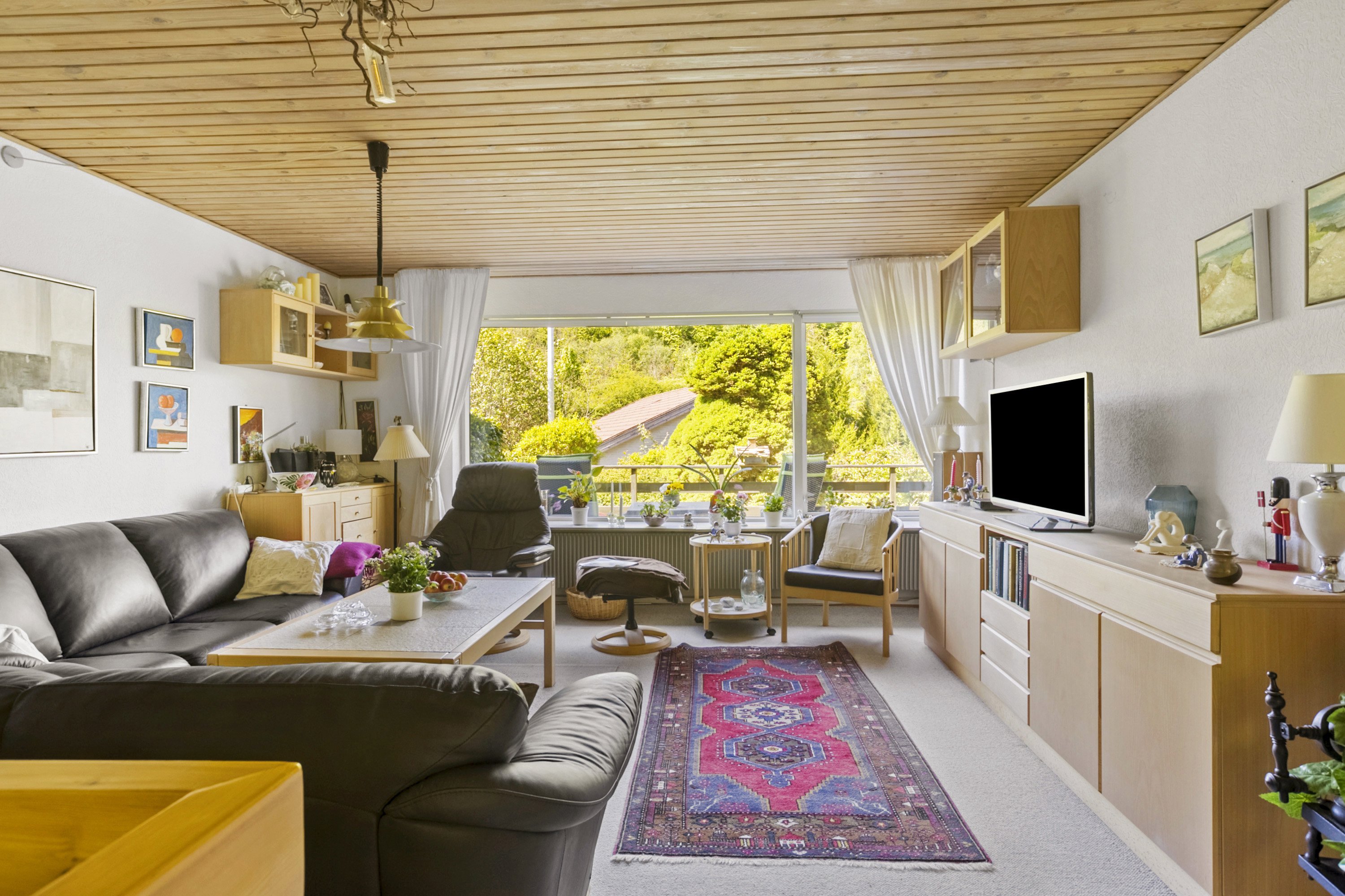 Fremhævet stue billede i fuldskærmstilstand. Billede af Farverhus 270, 6200 Aabenraa