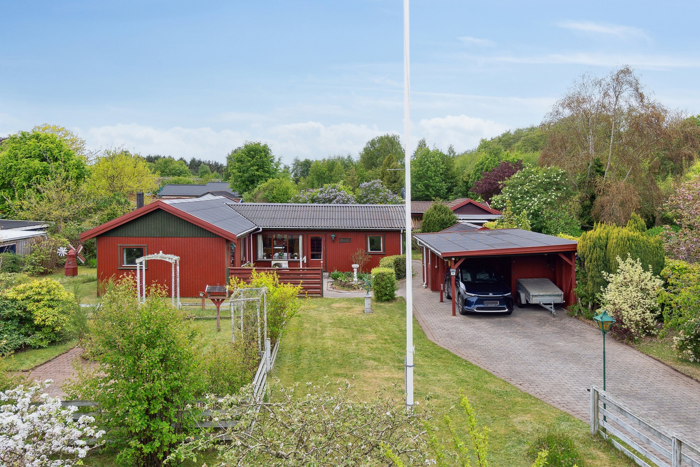 Fremhævet set fra vejen billede i fuldskærmstilstand. Billede af Olaf Poulsensvej 5, Evetofte, 3370 Melby