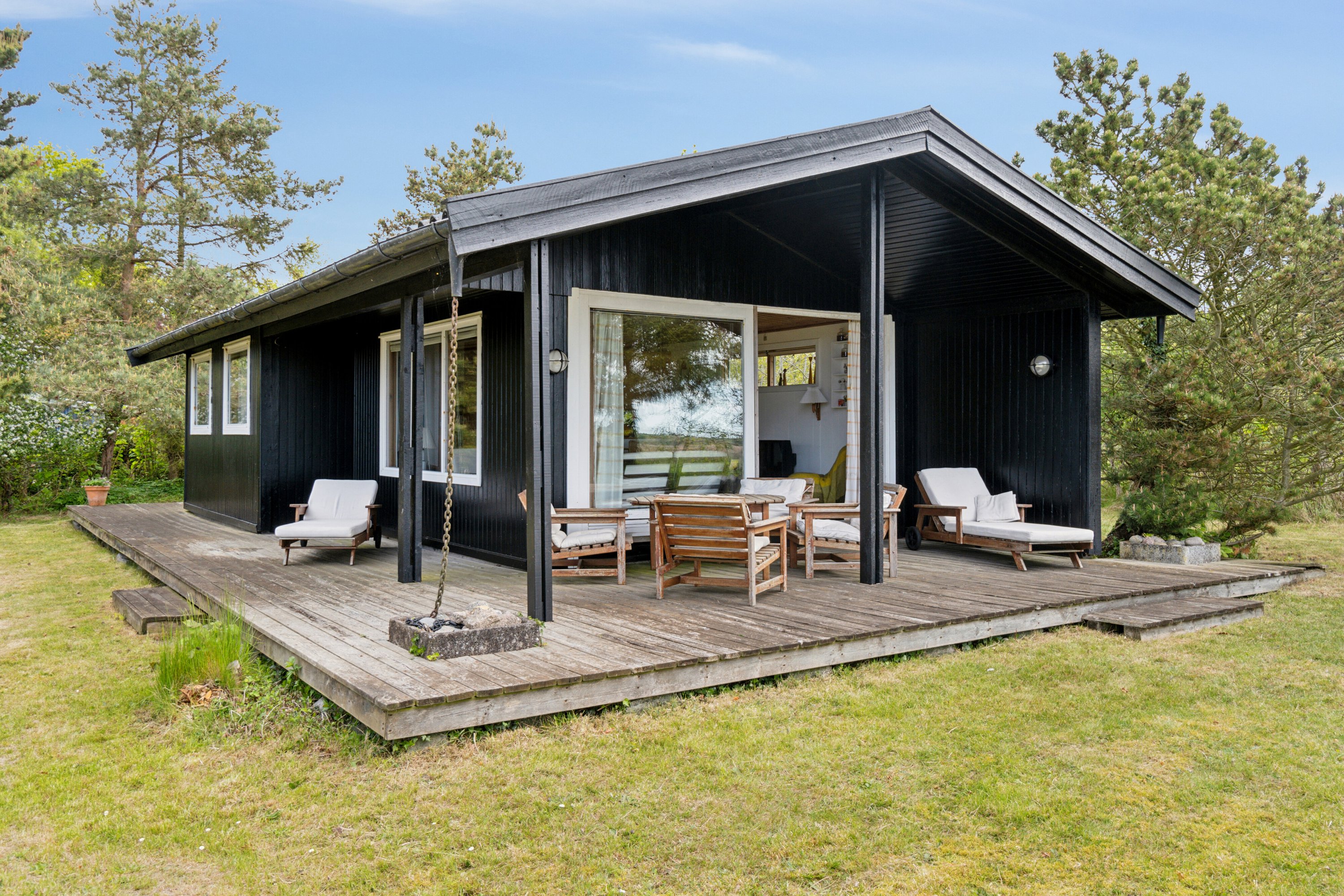 Fremhævet set fra haven billede i fuldskærmstilstand. Billede af Hans Christiansvej 7, 4281 Gørlev