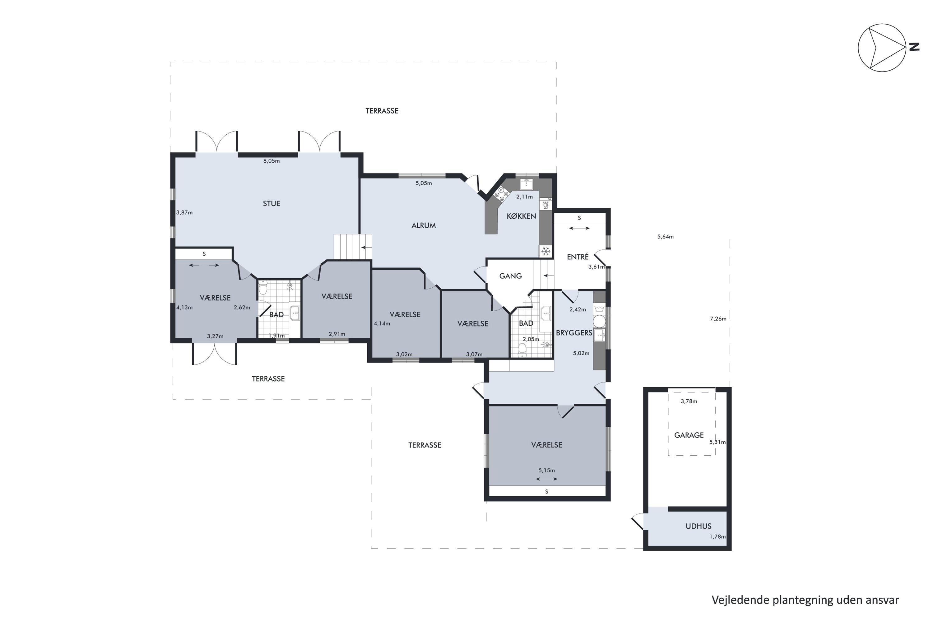 Plantegninger billede af Dyssedalen 7B, 8800 Viborg