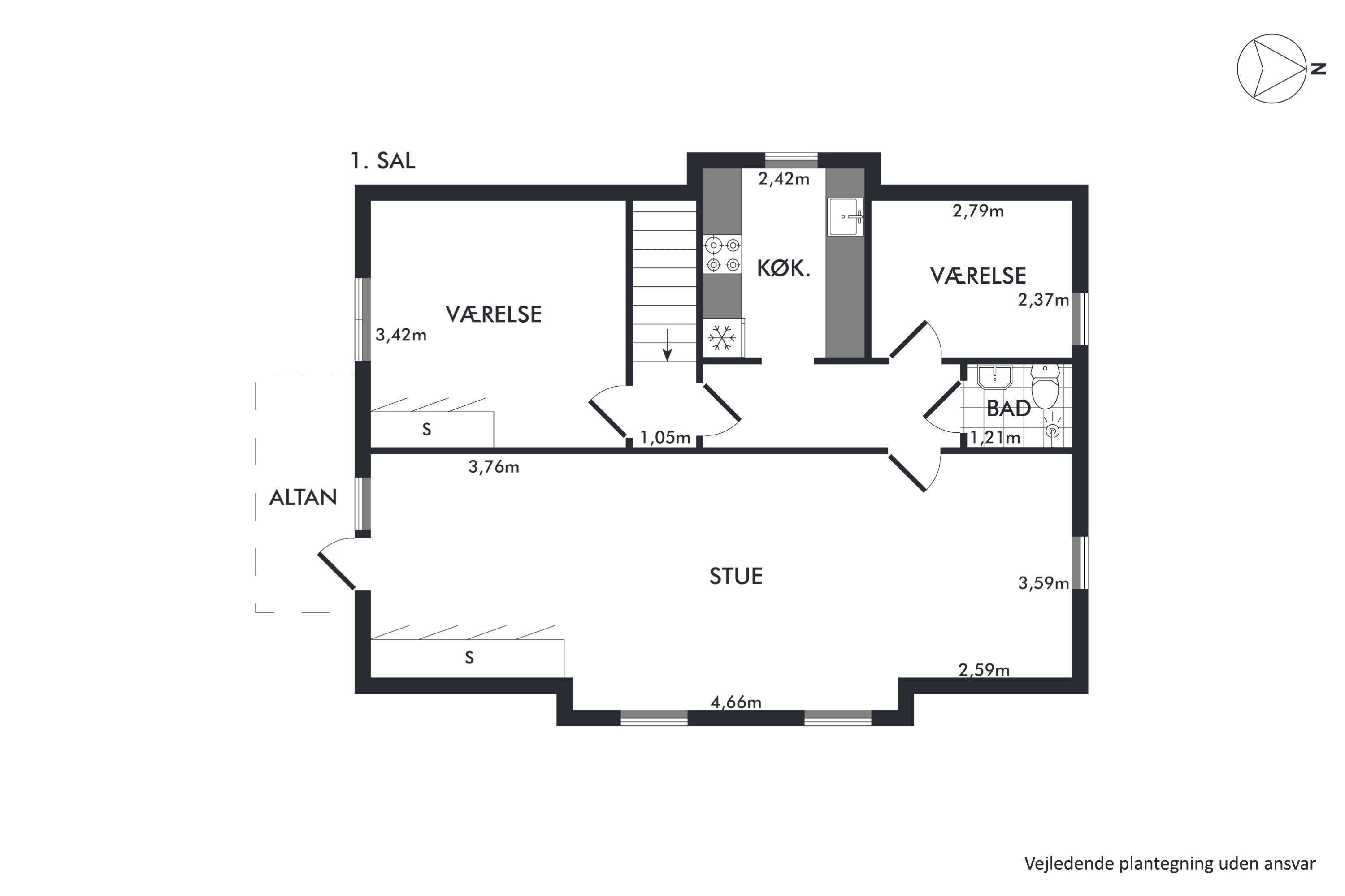 Plantegninger billede af A.S. Ørsteds Vej 19, 8800 Viborg