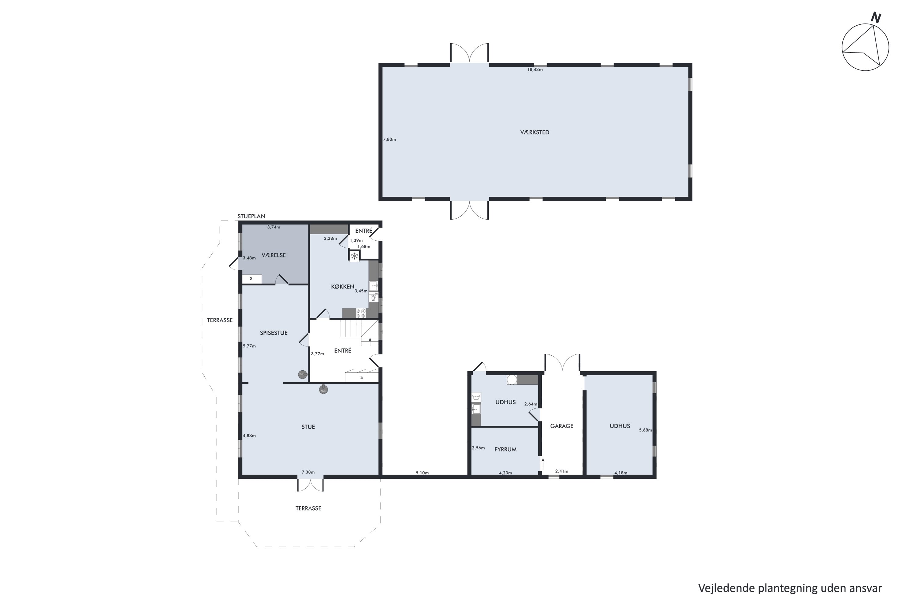 Plantegninger billede af Holstebrovej 203, Mønsted, 8800 Viborg
