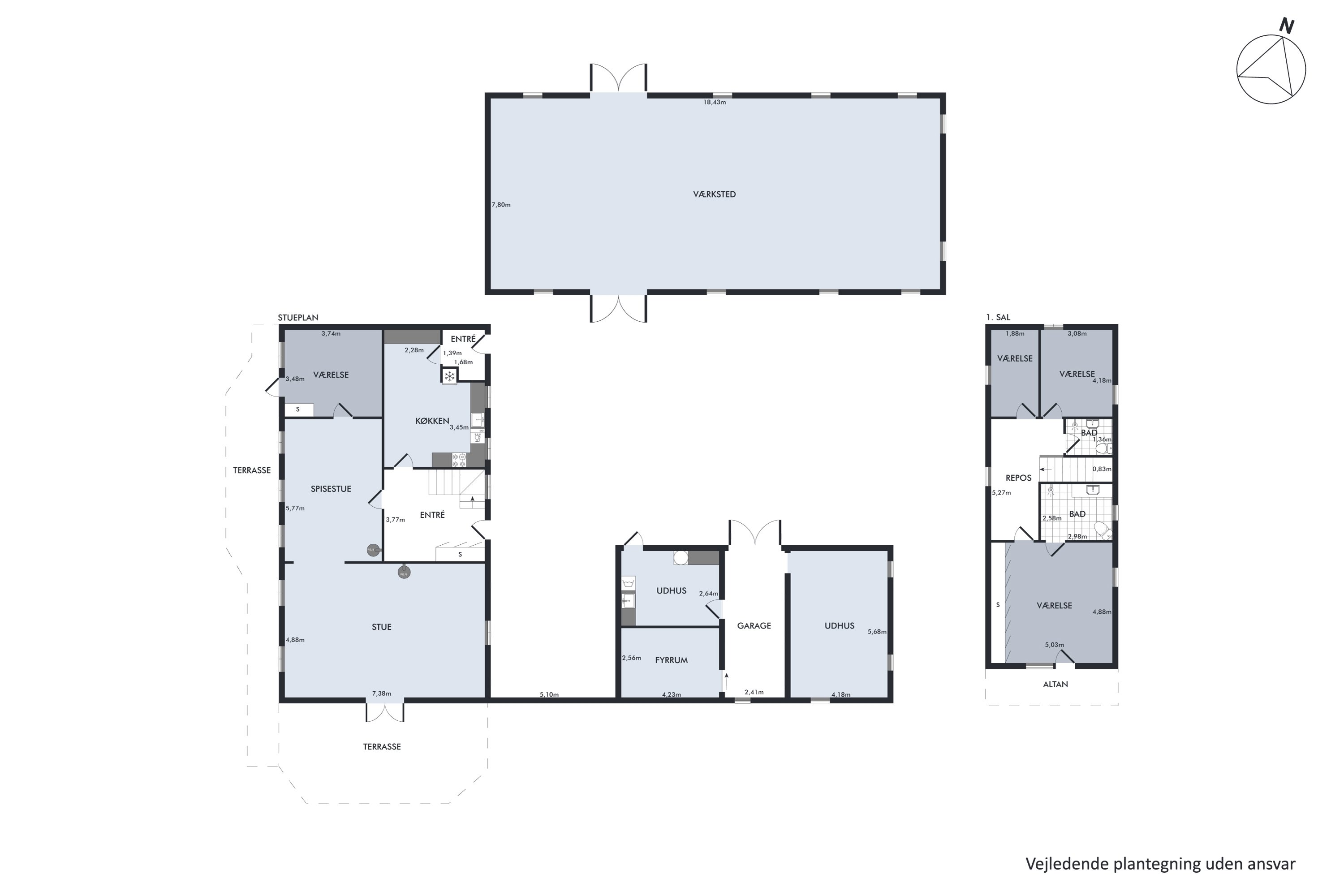 Plantegninger billede af Holstebrovej 203, Mønsted, 8800 Viborg