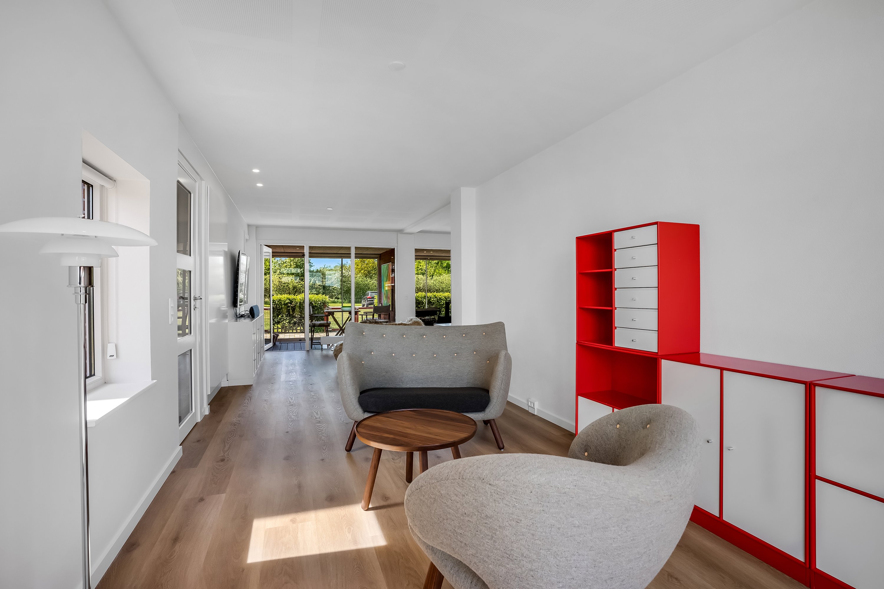 Fremhævet stue billede i fuldskærmstilstand. Billede af Vinkelhagevej 91, Heldum, 7620 Lemvig