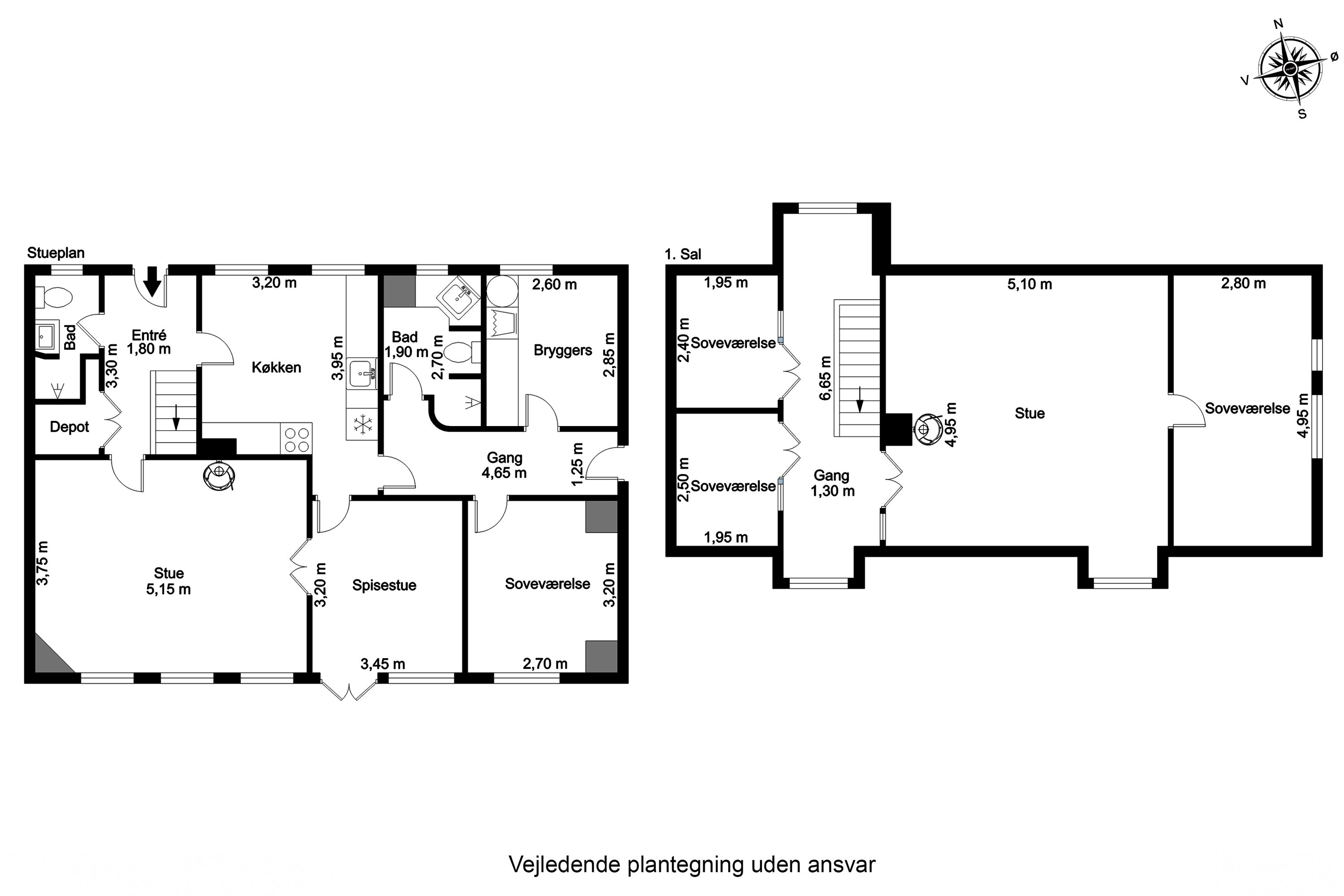 Plantegninger billede af Øster Land 9, Sønderho, 6720 Fanø