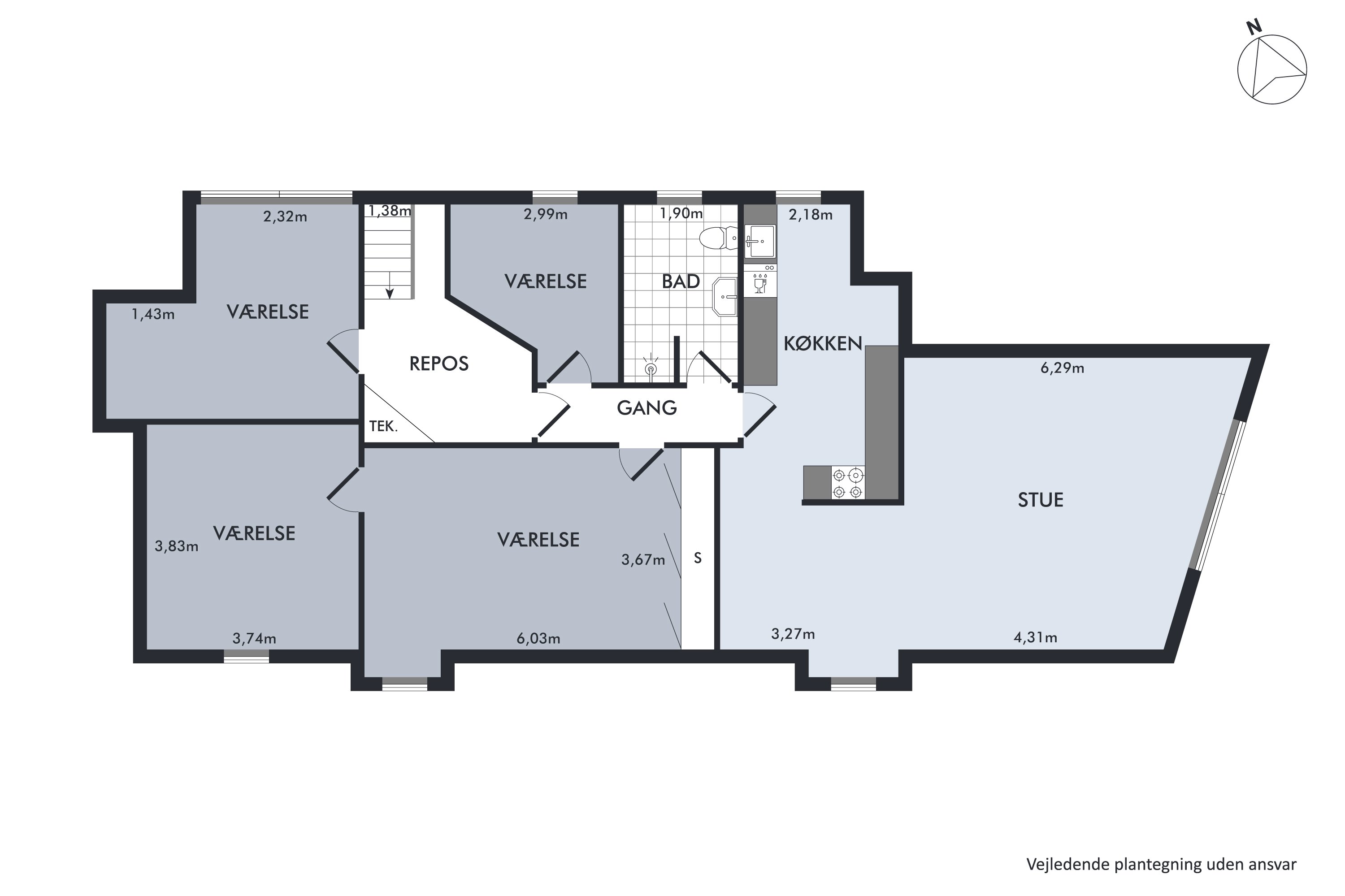Plantegninger billede af Storegade 2 + 4, 8950 Ørsted
