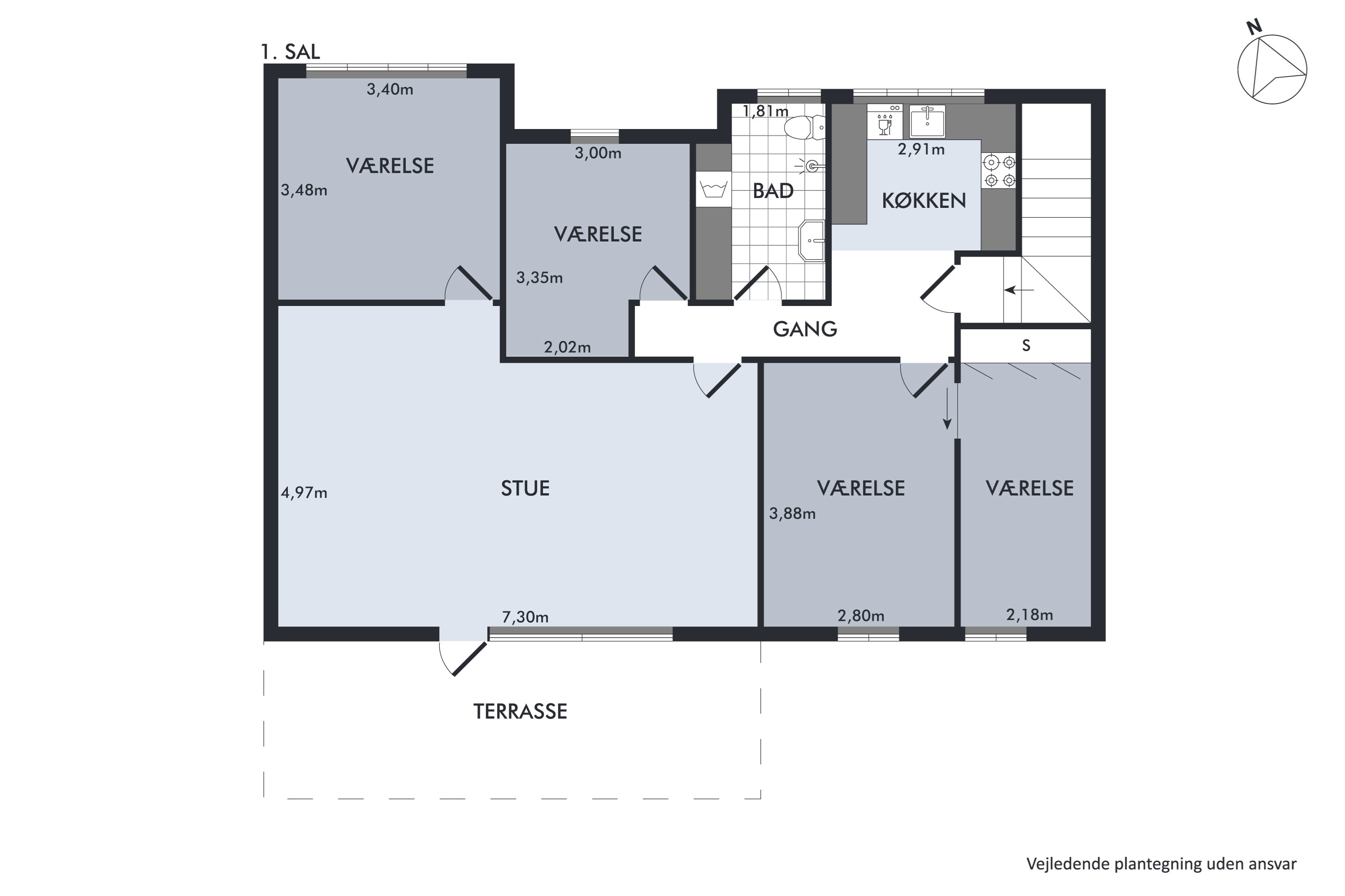 Plantegninger billede af Storegade 2 + 4, 8950 Ørsted