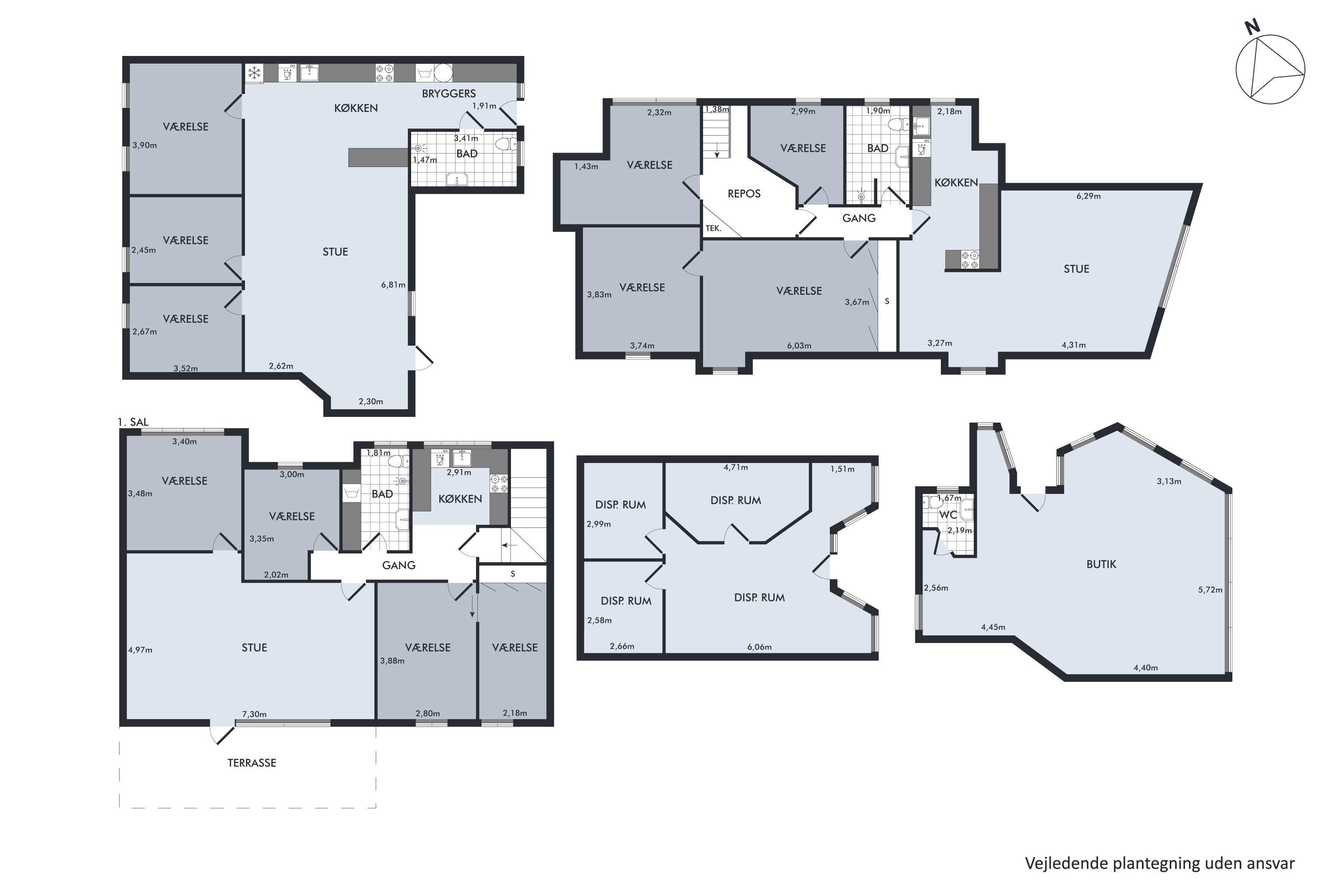 Plantegninger billede af Storegade 2 + 4, 8950 Ørsted
