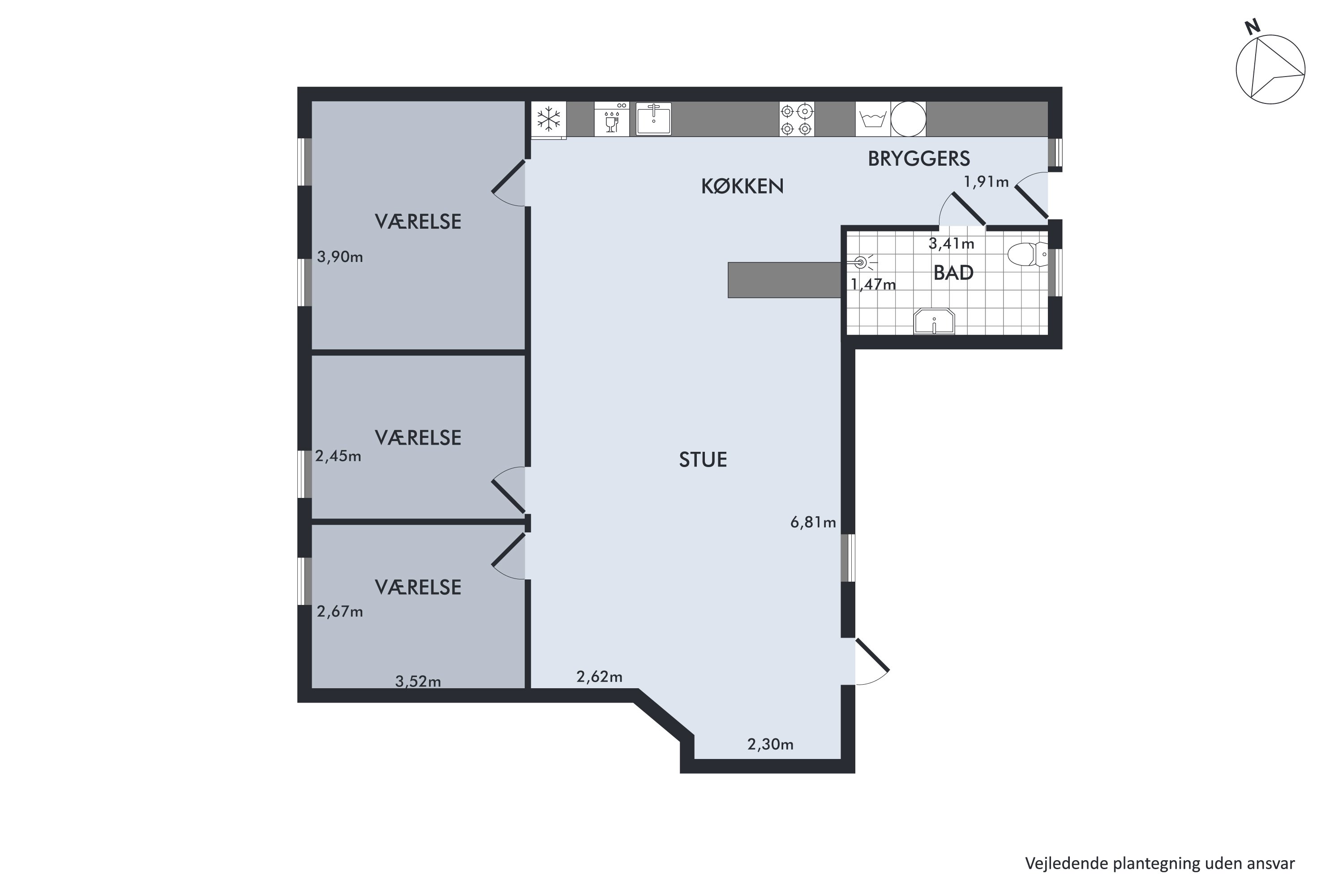 Plantegninger billede af Storegade 2 + 4, 8950 Ørsted