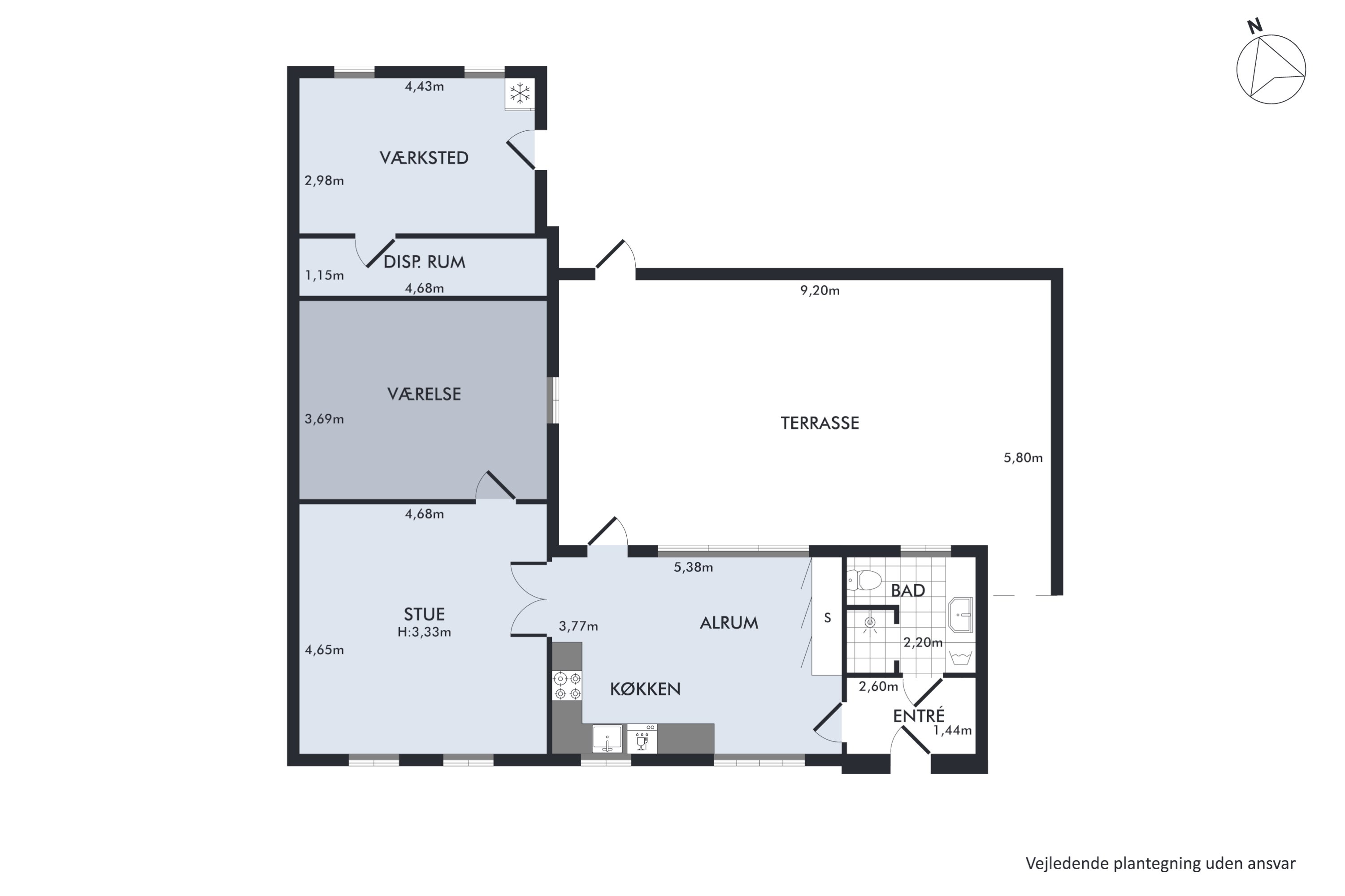 Plantegninger billede af Løkkegade 27, Kaas, 9490 Pandrup