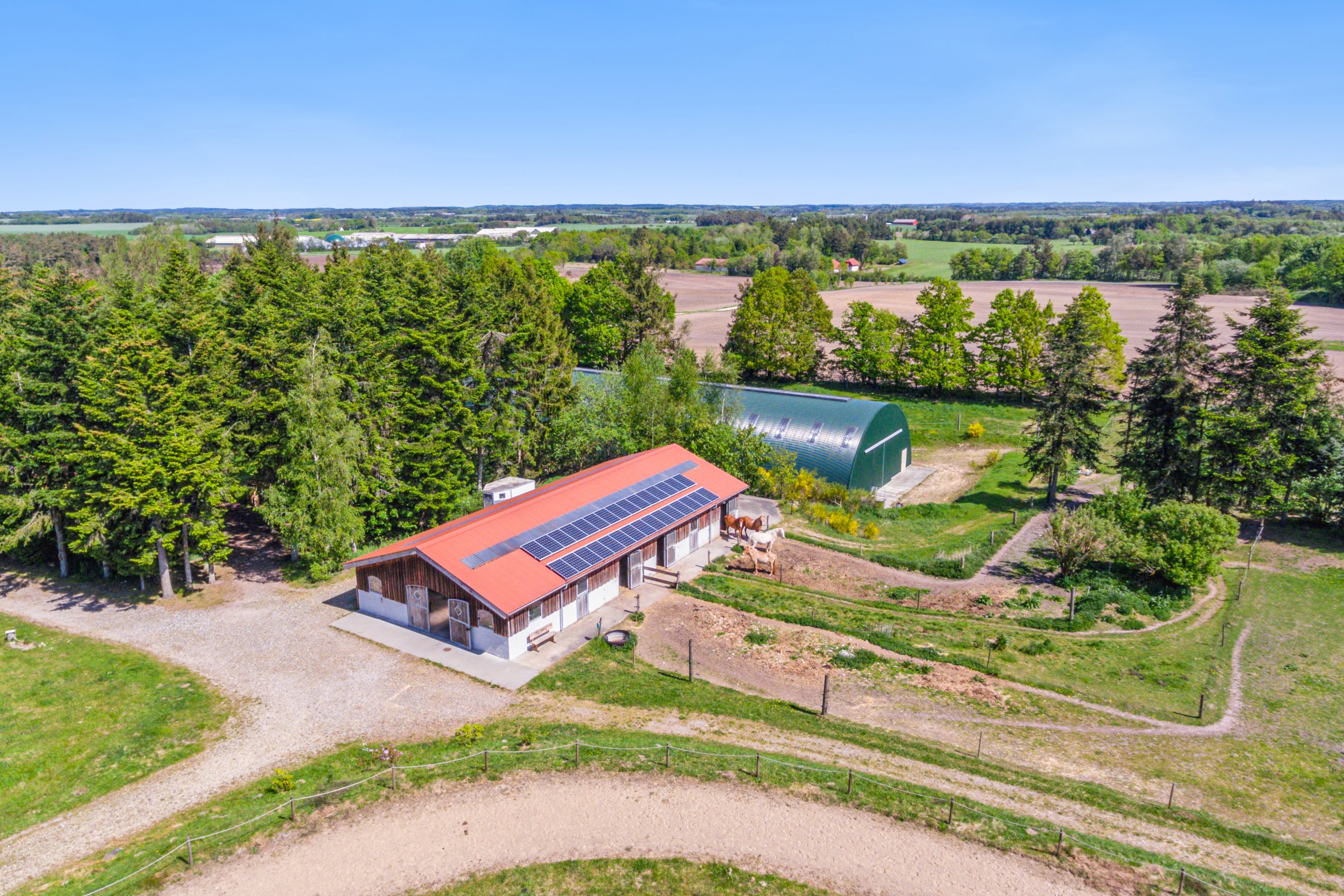 Fremhævet luftfoto billede i fuldskærmstilstand. Billede af Ambjergvej 4, Brøndbj Hede, 9560 Hadsund