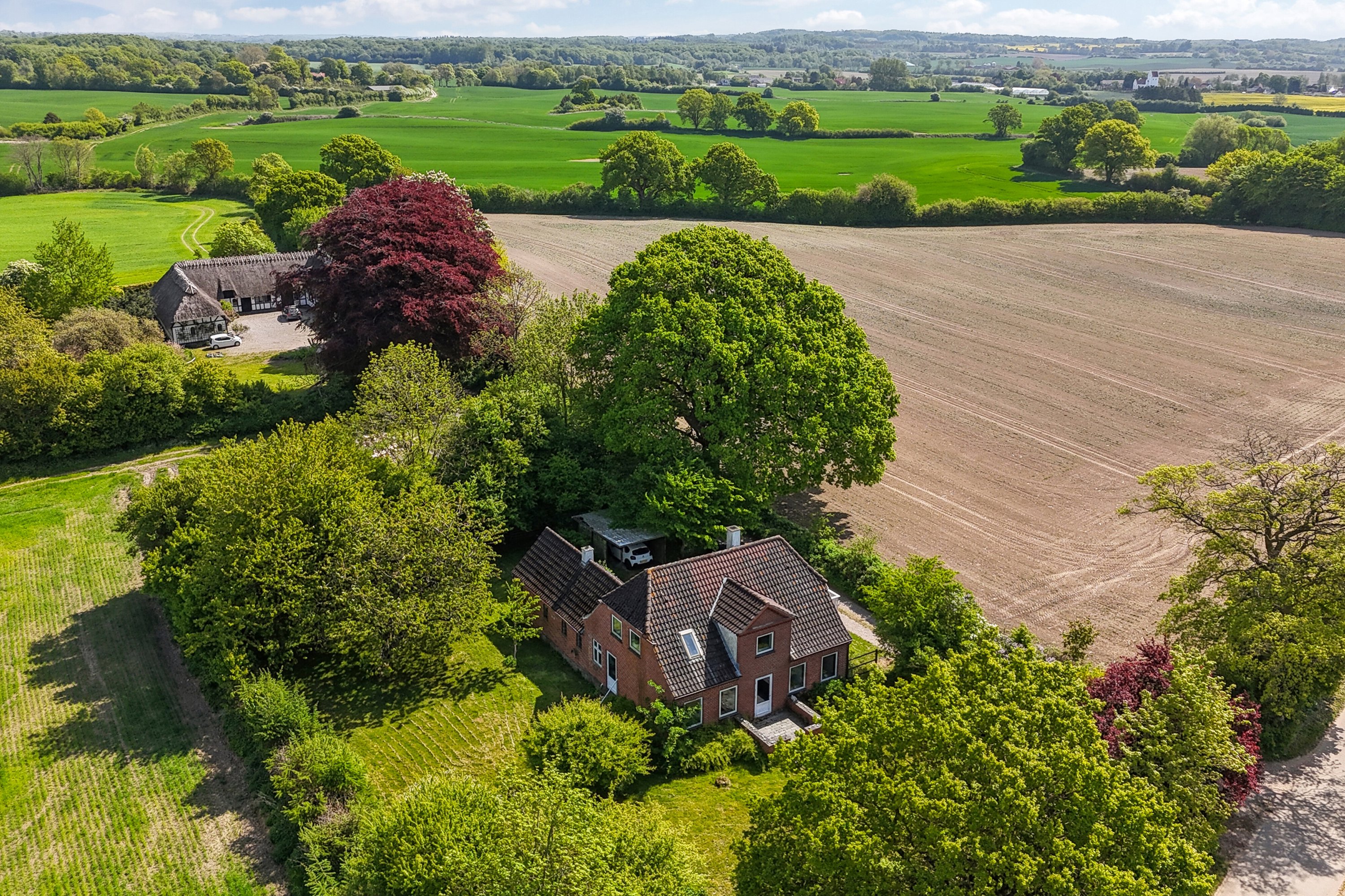 Fremhævet luftfoto billede i fuldskærmstilstand. Billede af Eskebjergvej 16, 5762 Vester Skerninge