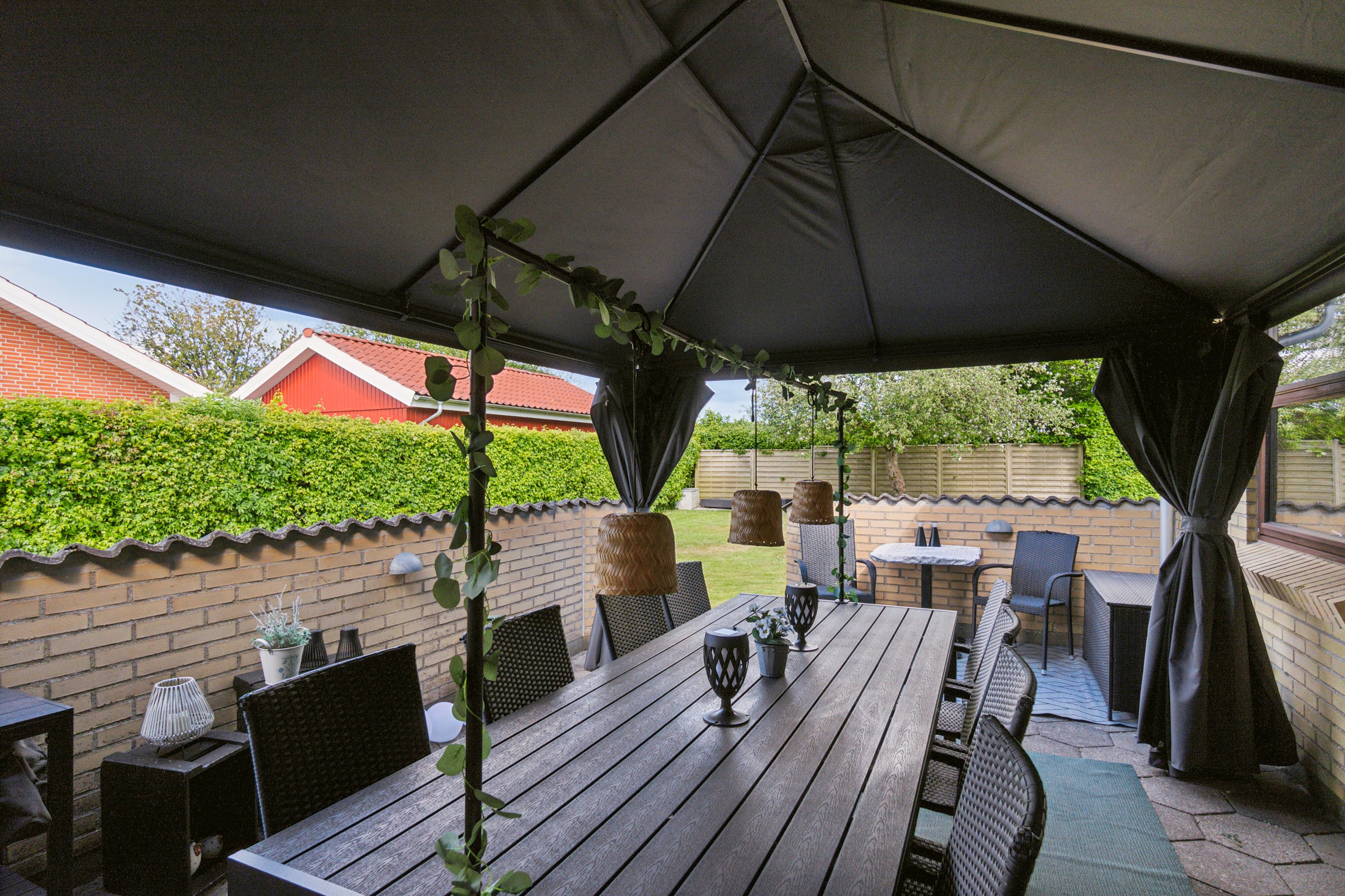 Fremhævet overdækket terrasse billede i fuldskærmstilstand. Billede af Rønheden 4, 7755 Bedsted Thy