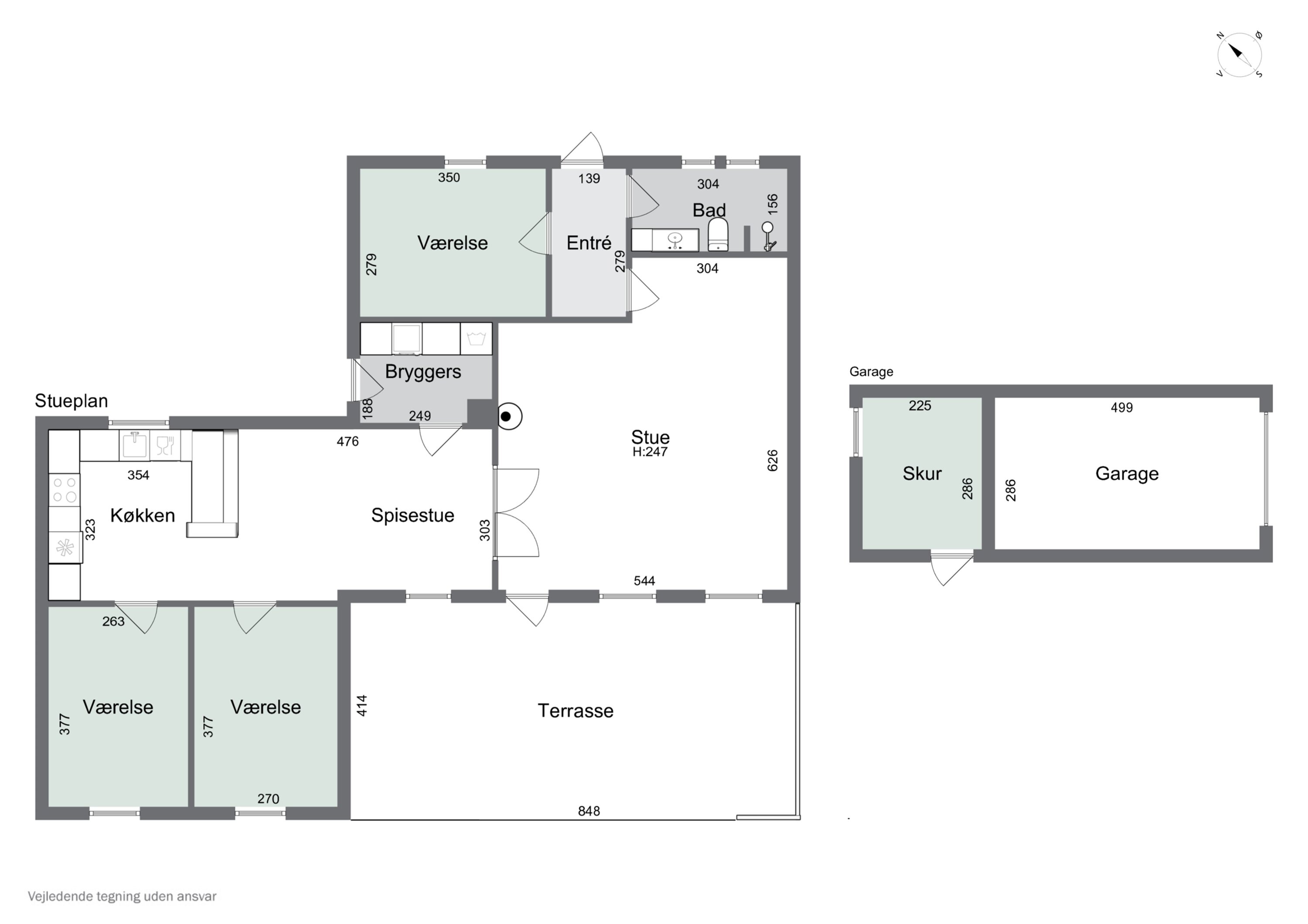 Plantegninger billede af Falkevej 10B, Lendum, 9870 Sindal