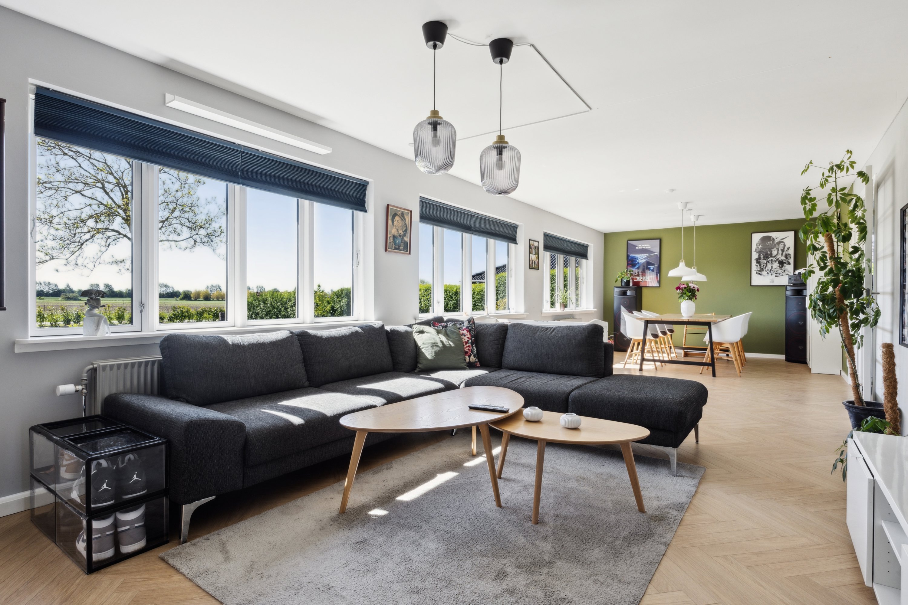 Fremhævet stue billede i fuldskærmstilstand. Billede af Fennevej 8, 4671 Strøby