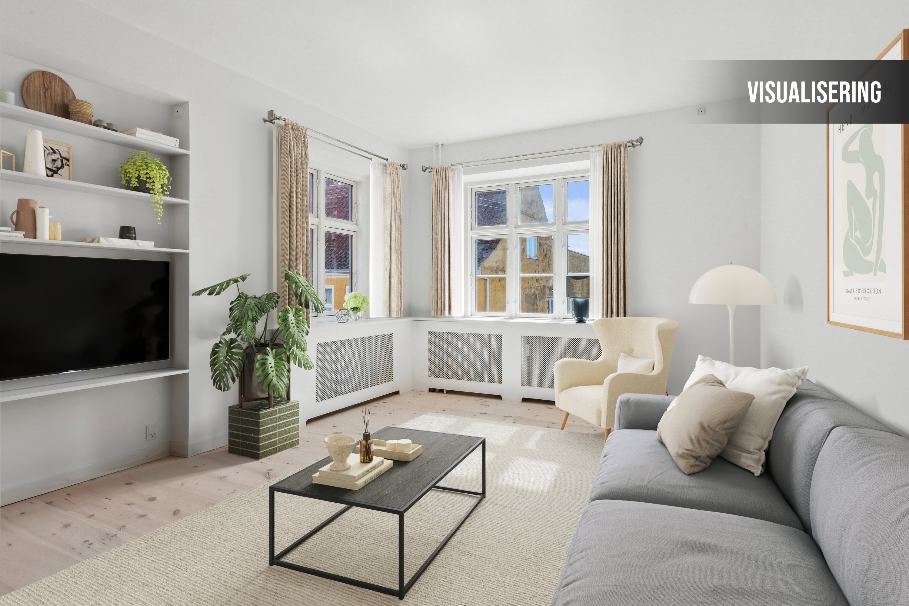 Miniaturebillede 2: stue. Billede af Strandgade 45A, 1. tv., 3000 Helsingør